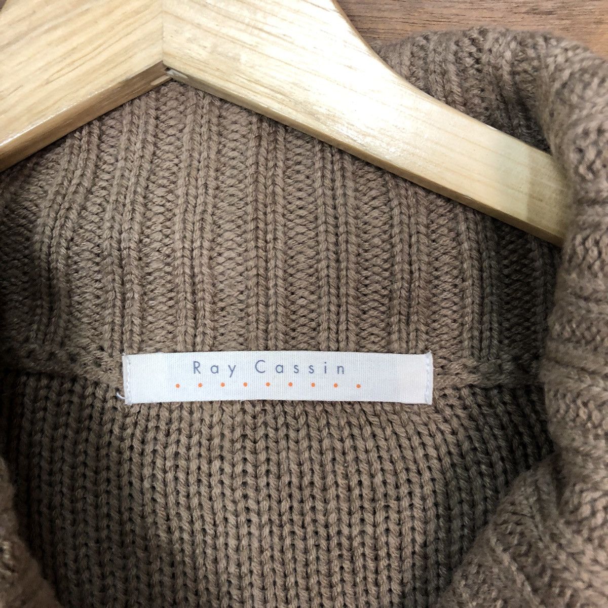 Aran Isles Knitwear × Japanese Brand ray Cassin Brown Patterned Cardigan knitweat crochet #081B Size S / US 4 / IT 40 - 6 Thumbnail