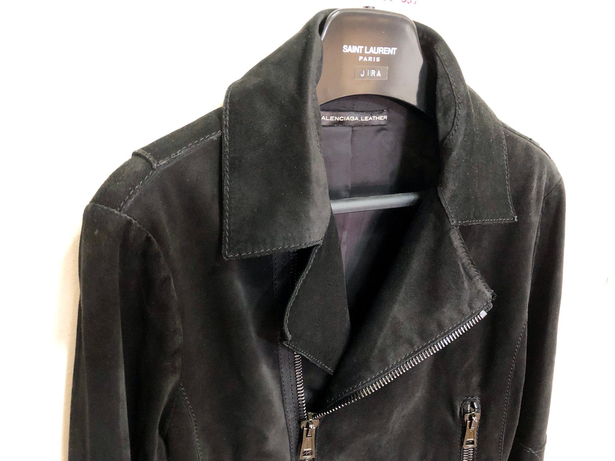 Balenciaga [FINAL DROP] Balenciaga Suede Suede Moto Jacket Size US S / EU 44-46 / 1 - 11 Thumbnail