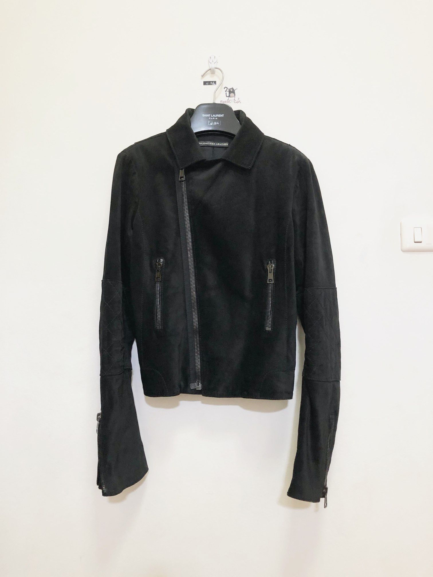 Balenciaga [FINAL DROP] Balenciaga Suede Suede Moto Jacket Size US S / EU 44-46 / 1 - 4 Thumbnail