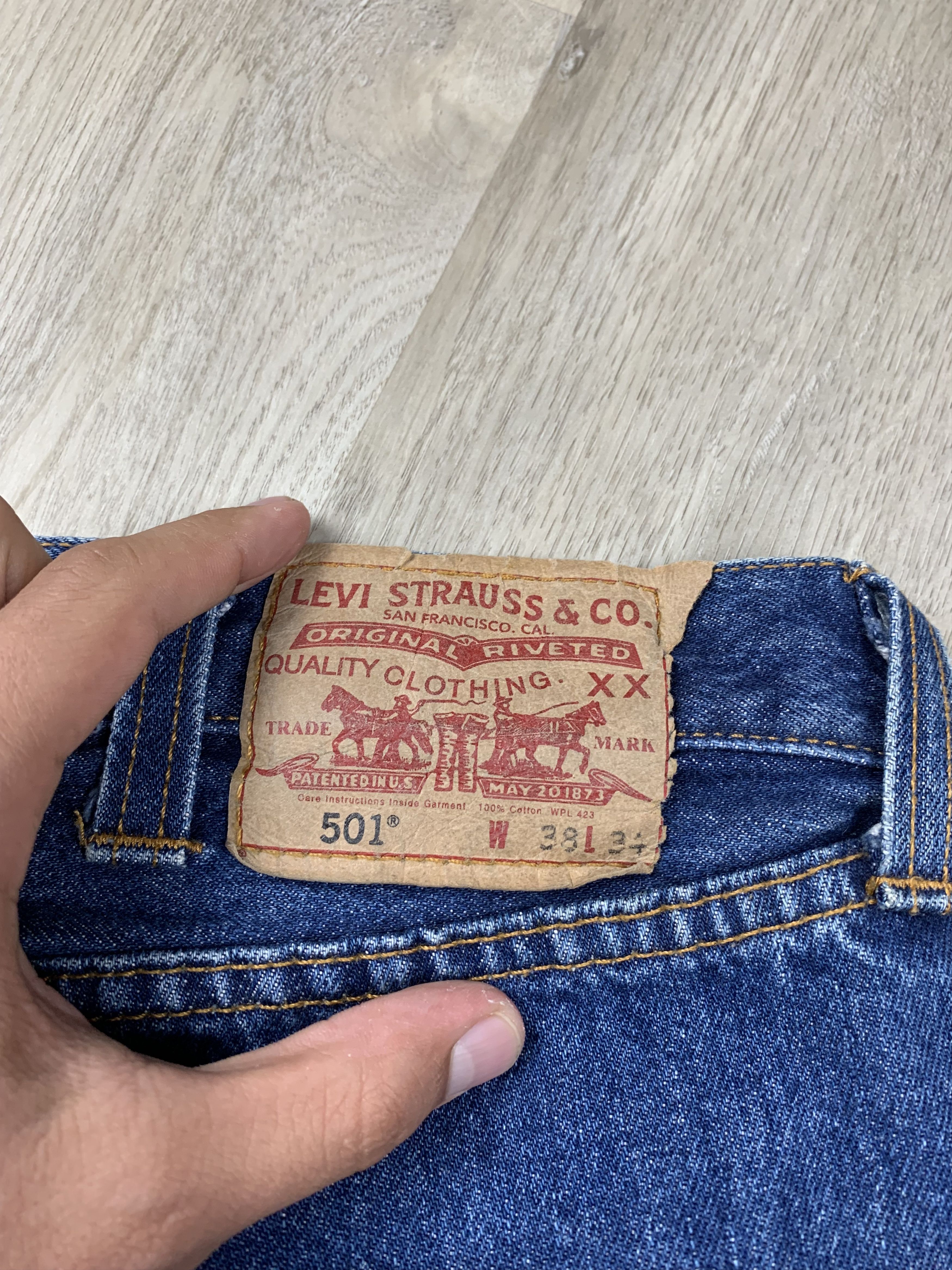 Levi's Levis 501 Vintage Mens Denim Pants Jeans Size US 38 / EU 54 - 3 Thumbnail