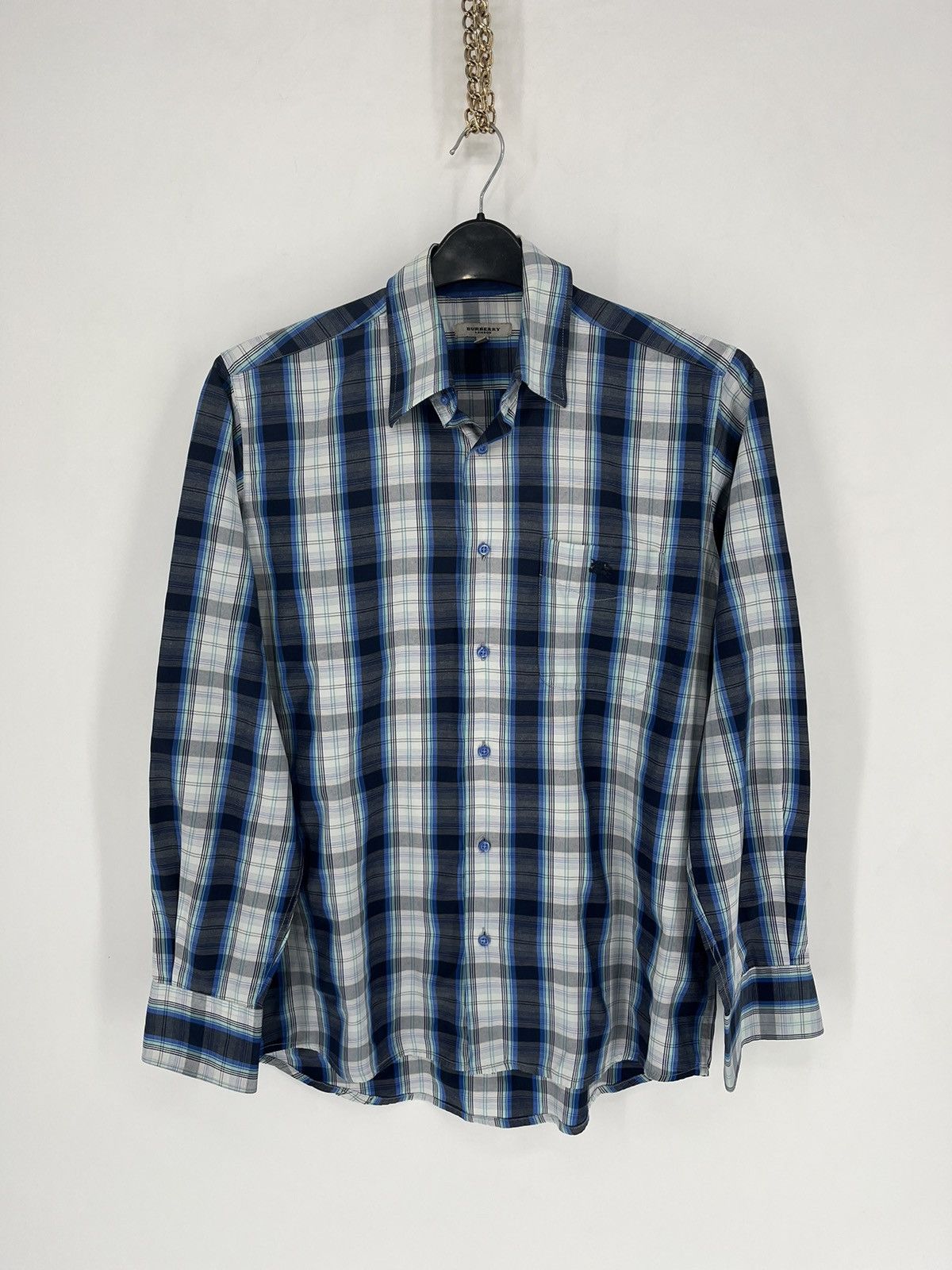 Burberry × Vintage Burberry London Shirt Long Sleeve Vintage Rare Log Size US S / EU 44-46 / 1 - 1 Thumbnail