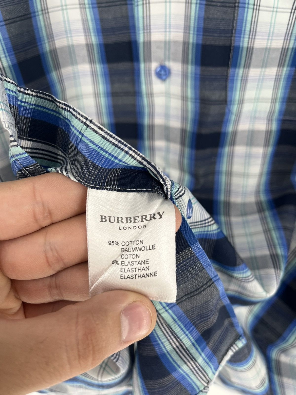Burberry × Vintage Burberry London Shirt Long Sleeve Vintage Rare Log Size US S / EU 44-46 / 1 - 8 Thumbnail