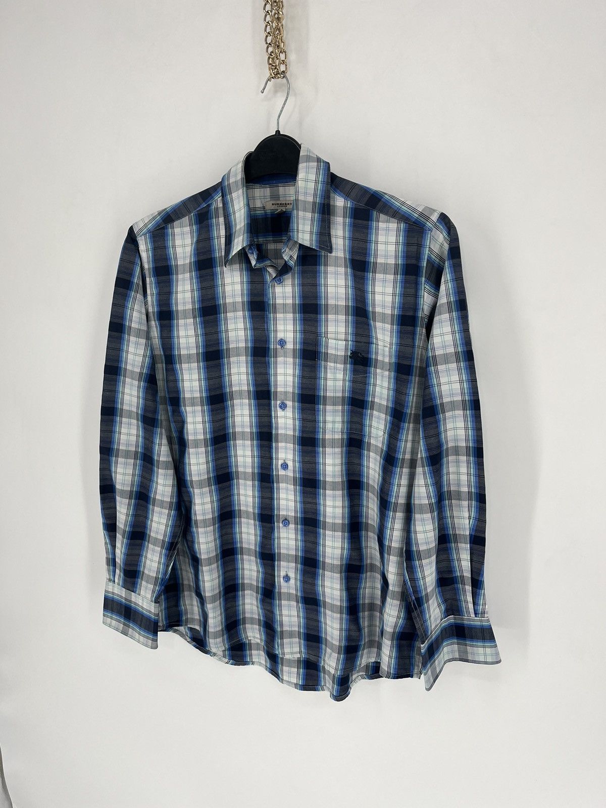 Burberry × Vintage Burberry London Shirt Long Sleeve Vintage Rare Log Size US S / EU 44-46 / 1 - 3 Thumbnail