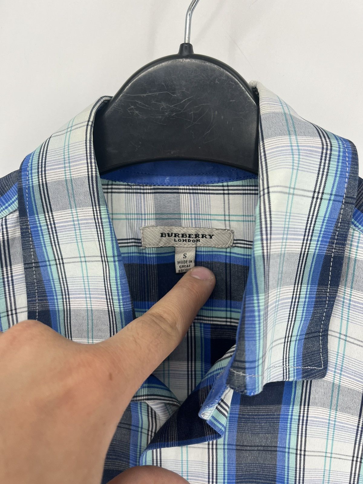 Burberry × Vintage Burberry London Shirt Long Sleeve Vintage Rare Log Size US S / EU 44-46 / 1 - 7 Thumbnail