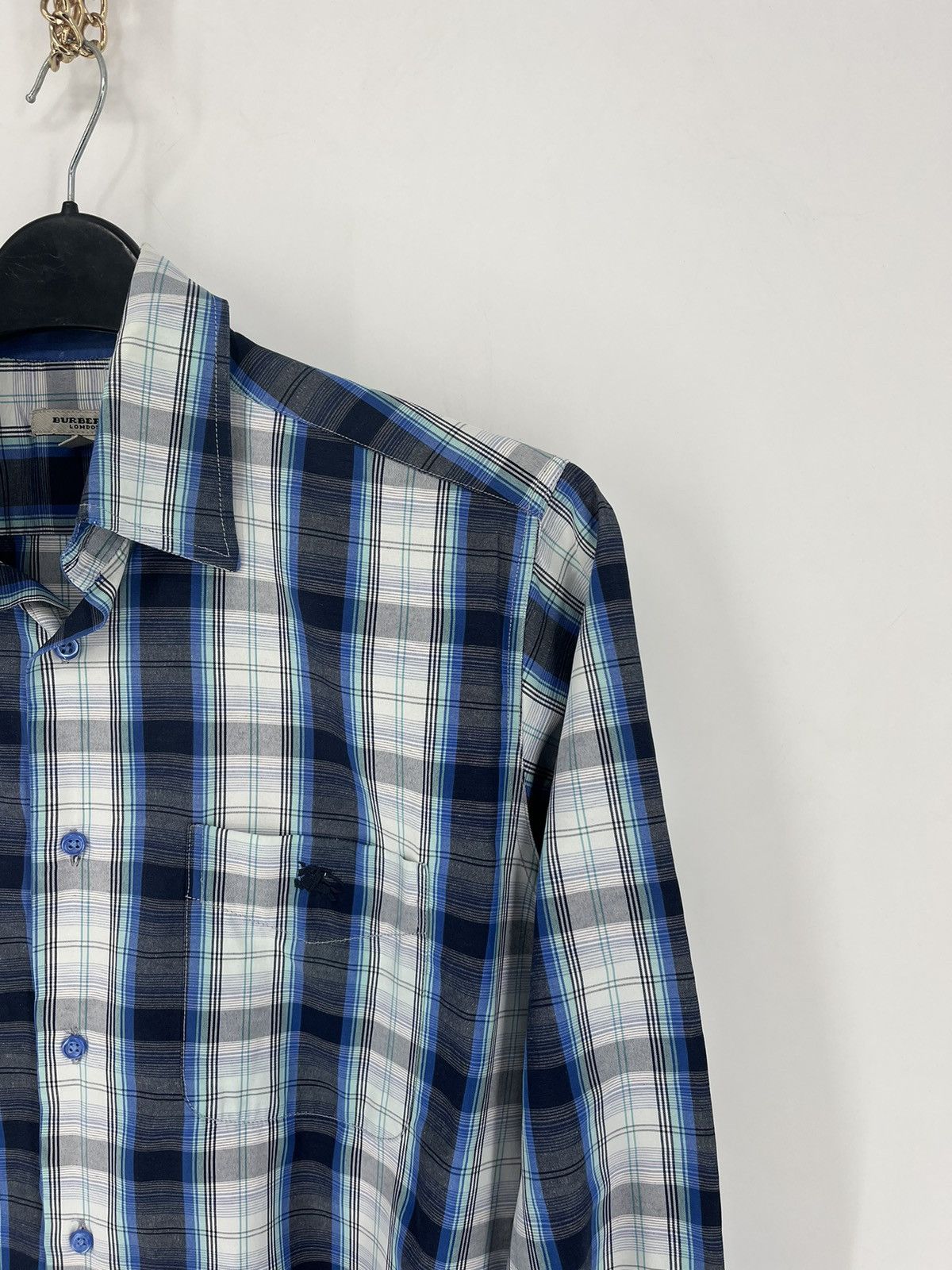 Burberry × Vintage Burberry London Shirt Long Sleeve Vintage Rare Log Size US S / EU 44-46 / 1 - 6 Thumbnail