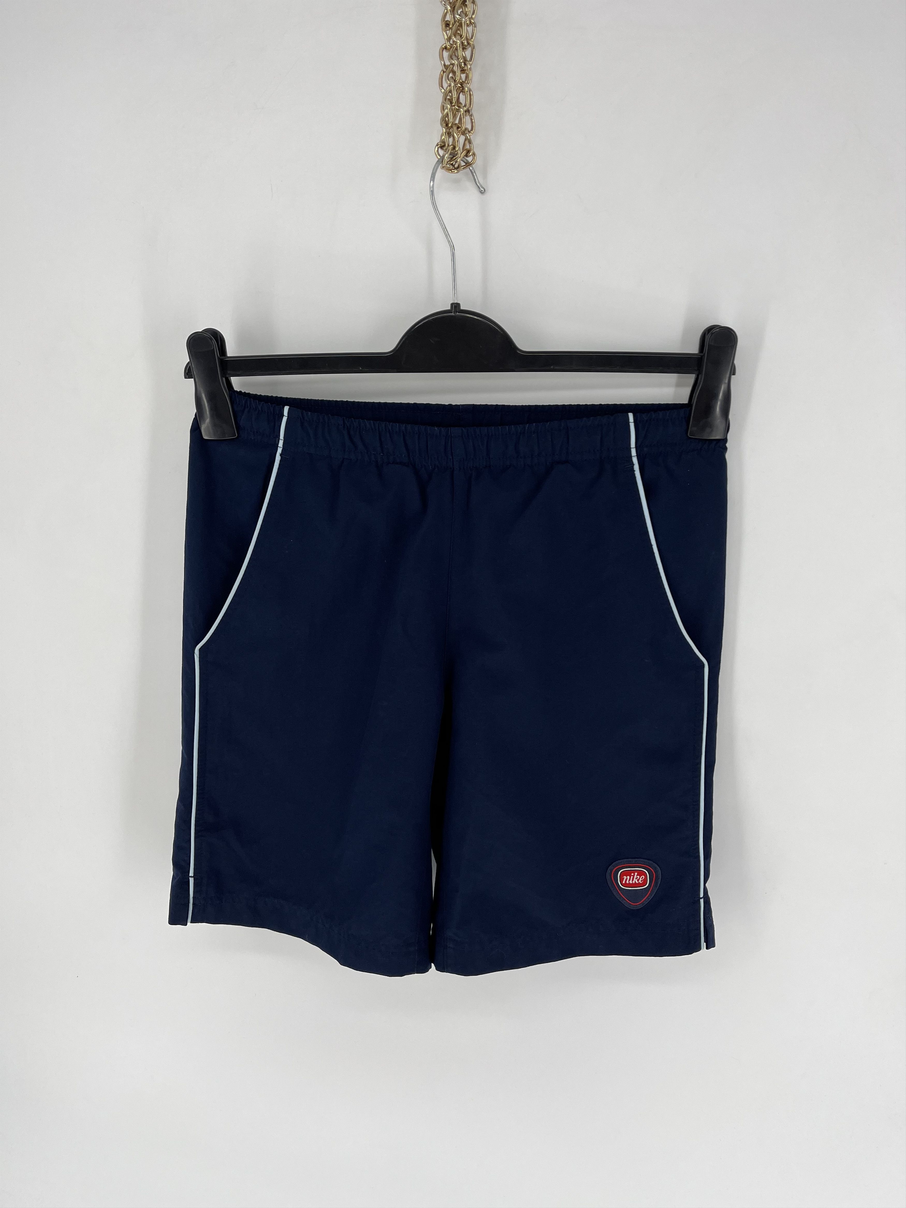 Nike 90s Vintage Nike Black Nylon Mini Swoosh Shorts Travis Style Size US 32 / EU 48 - 4 Thumbnail