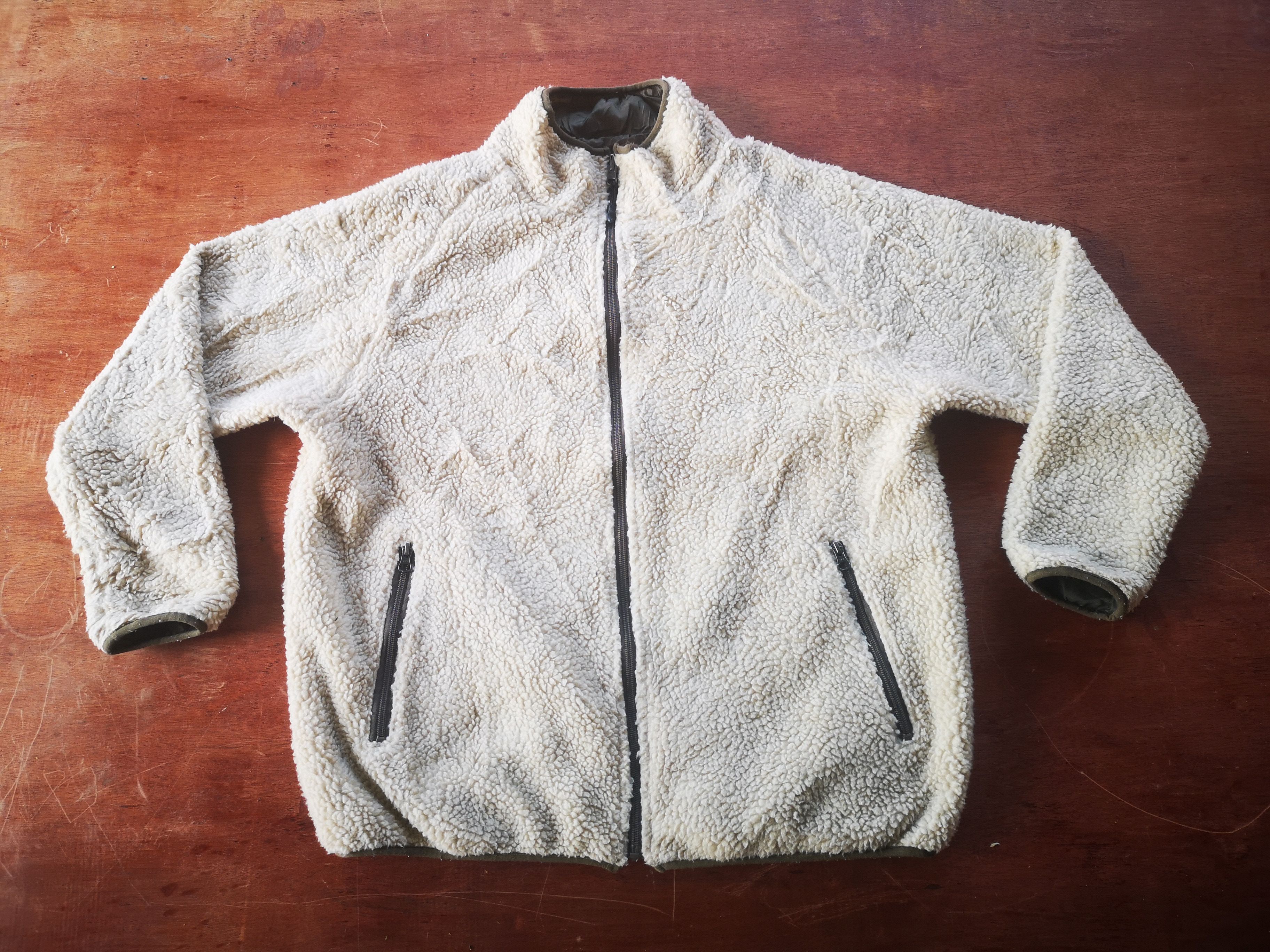 Japanese Brand Reversible Sherpa Fleece @ Zipper Jacket Size US L / EU 52-54 / 3 - 3 Thumbnail
