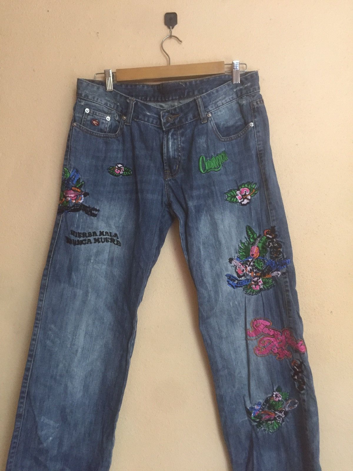 If Six Was Nine Rare distressed denim women pandora style by japanese Size US 34 / EU 50 - 2 Thumbnail