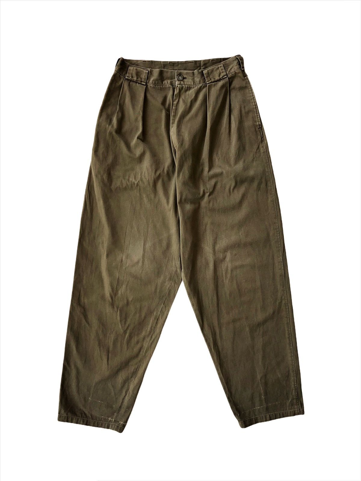 image of Military x Moleskine Grailold Yohji Yamamoto Moleskin Gabardine Hakama Pants in Brown (Size 29)