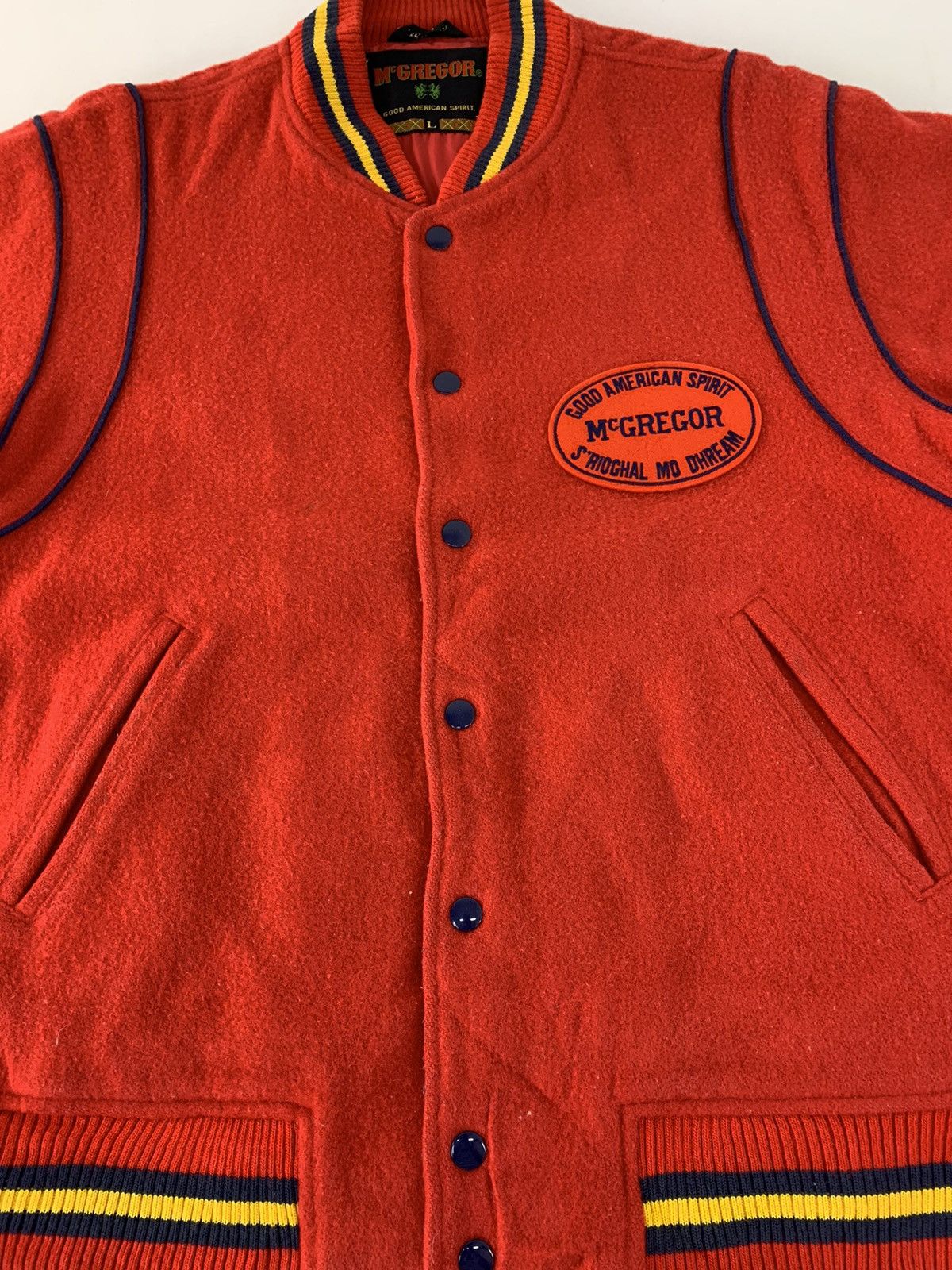 McGregor McGregor S’rioghal Mo Dhream Wool Varsity Jacket Snap Button Size US L / EU 52-54 / 3 - 3 Thumbnail