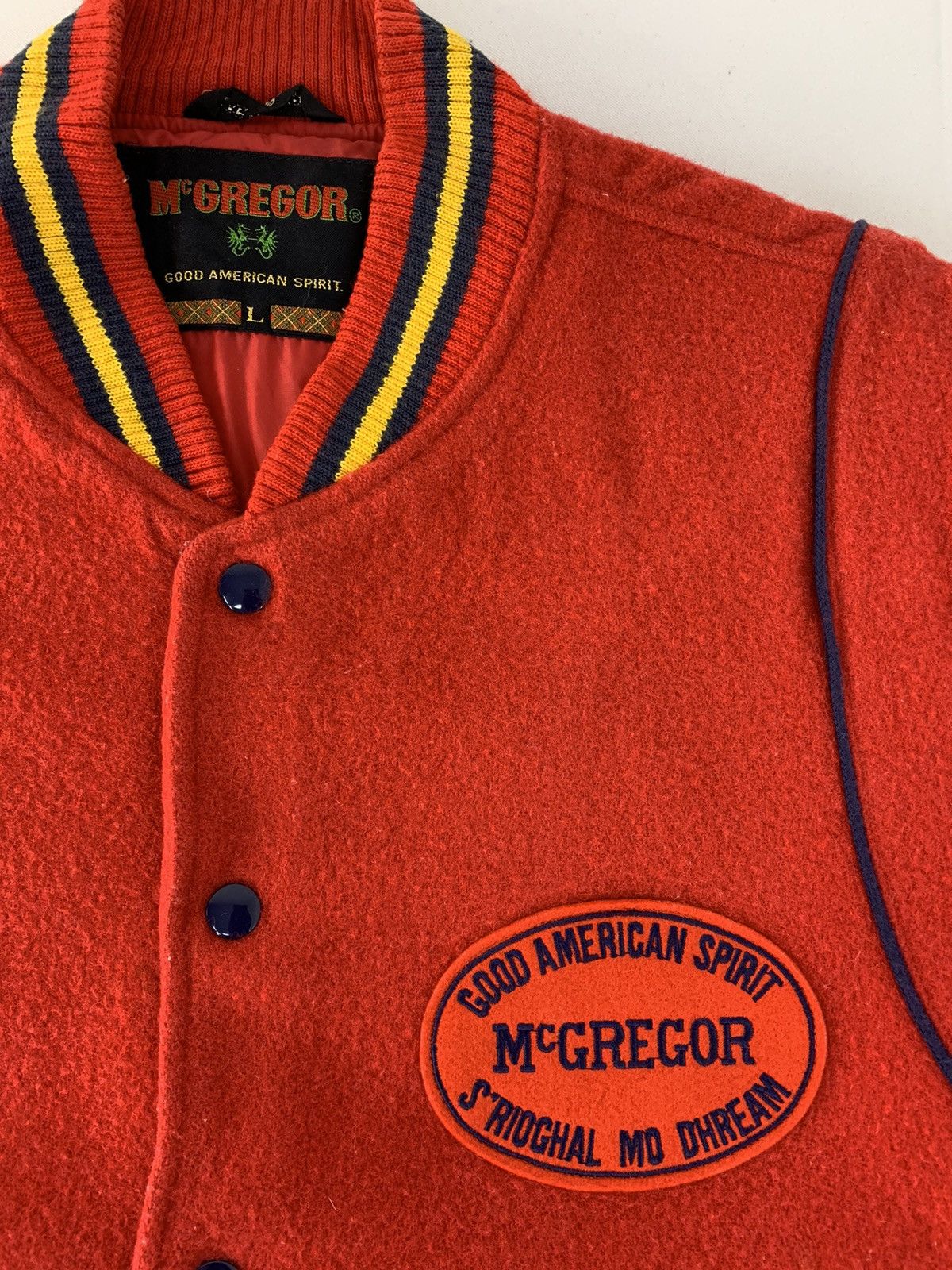 McGregor McGregor S’rioghal Mo Dhream Wool Varsity Jacket Snap Button Size US L / EU 52-54 / 3 - 2 Thumbnail