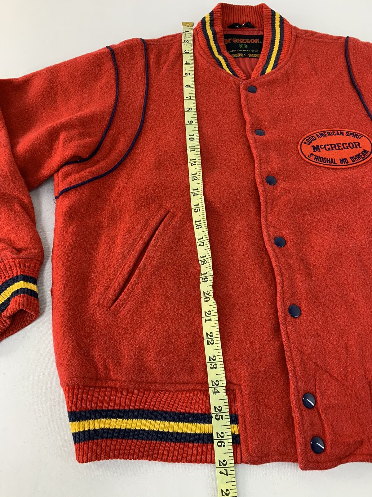 McGregor McGregor S’rioghal Mo Dhream Wool Varsity Jacket Snap Button Size US L / EU 52-54 / 3 - 10 Thumbnail