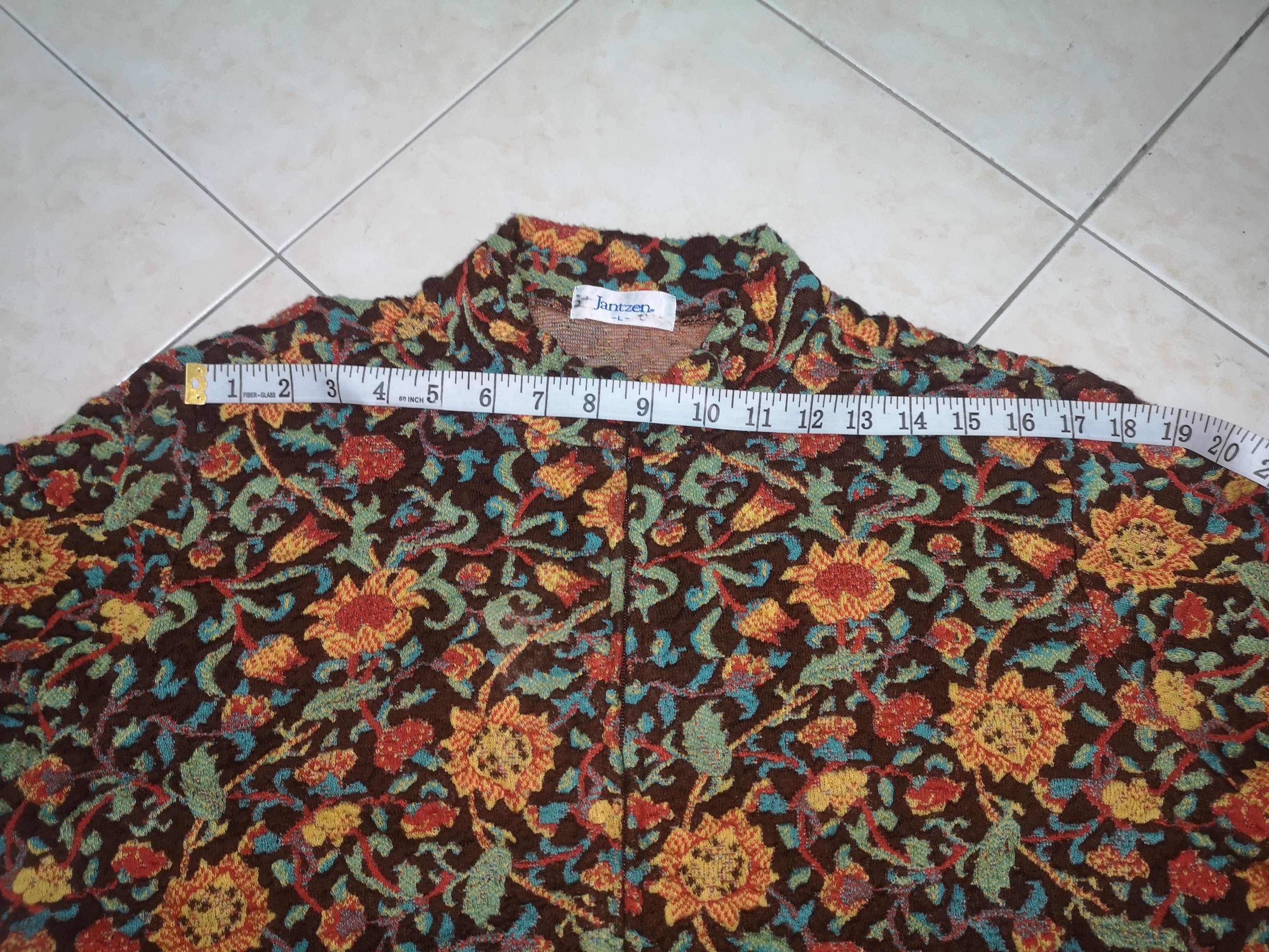 Jantzen × Vintage Jantzen Zipper Jacket flowers design Size US L / EU 52-54 / 3 - 17 Thumbnail