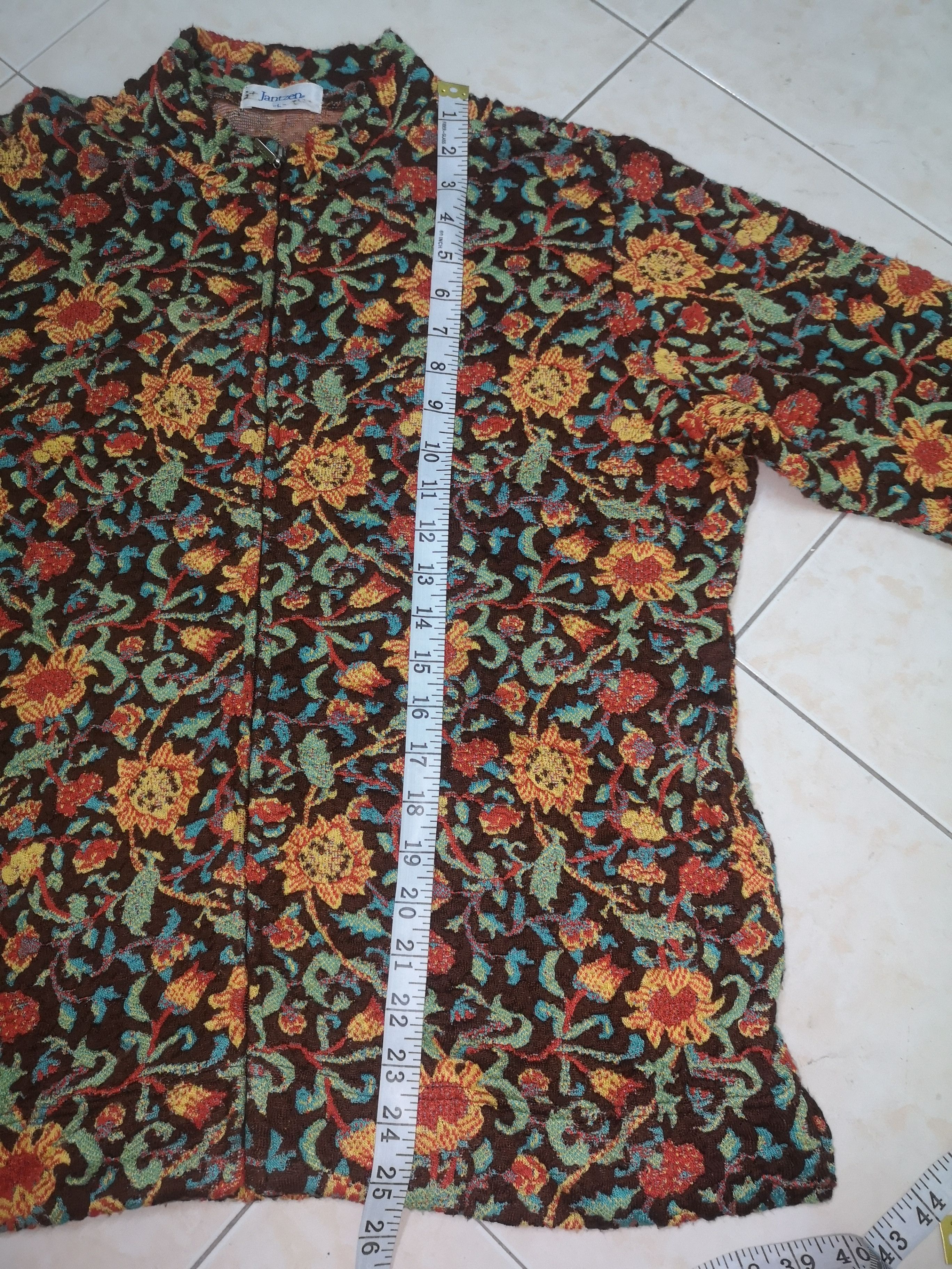 Jantzen × Vintage Jantzen Zipper Jacket flowers design Size US L / EU 52-54 / 3 - 16 Thumbnail
