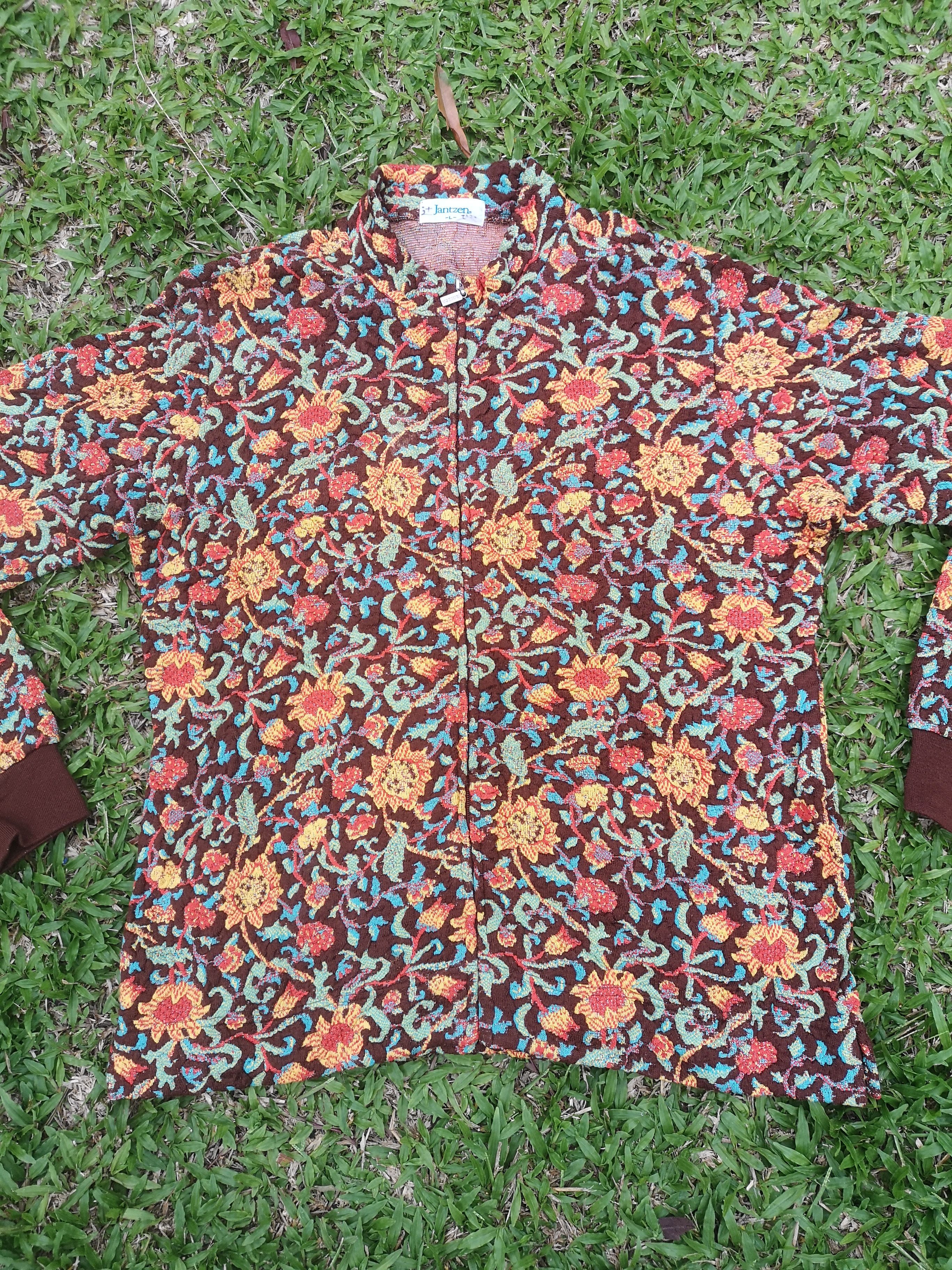 Jantzen × Vintage Jantzen Zipper Jacket flowers design Size US L / EU 52-54 / 3 - 5 Thumbnail