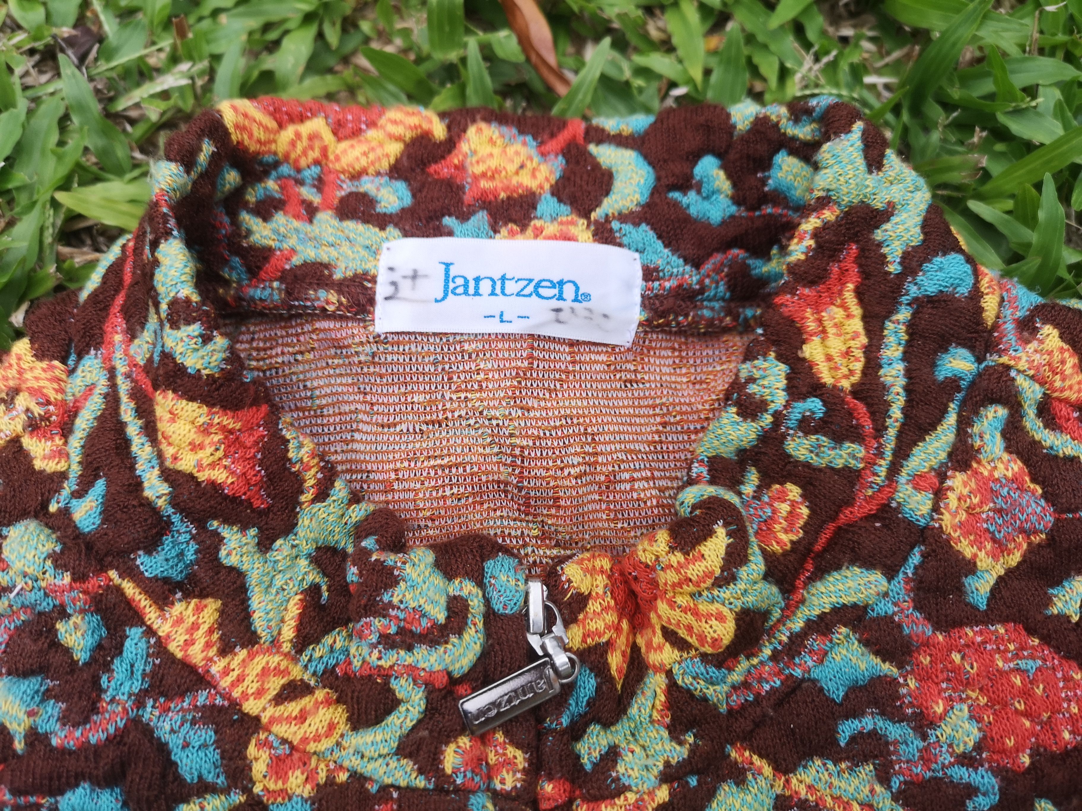 Jantzen × Vintage Jantzen Zipper Jacket flowers design Size US L / EU 52-54 / 3 - 12 Thumbnail