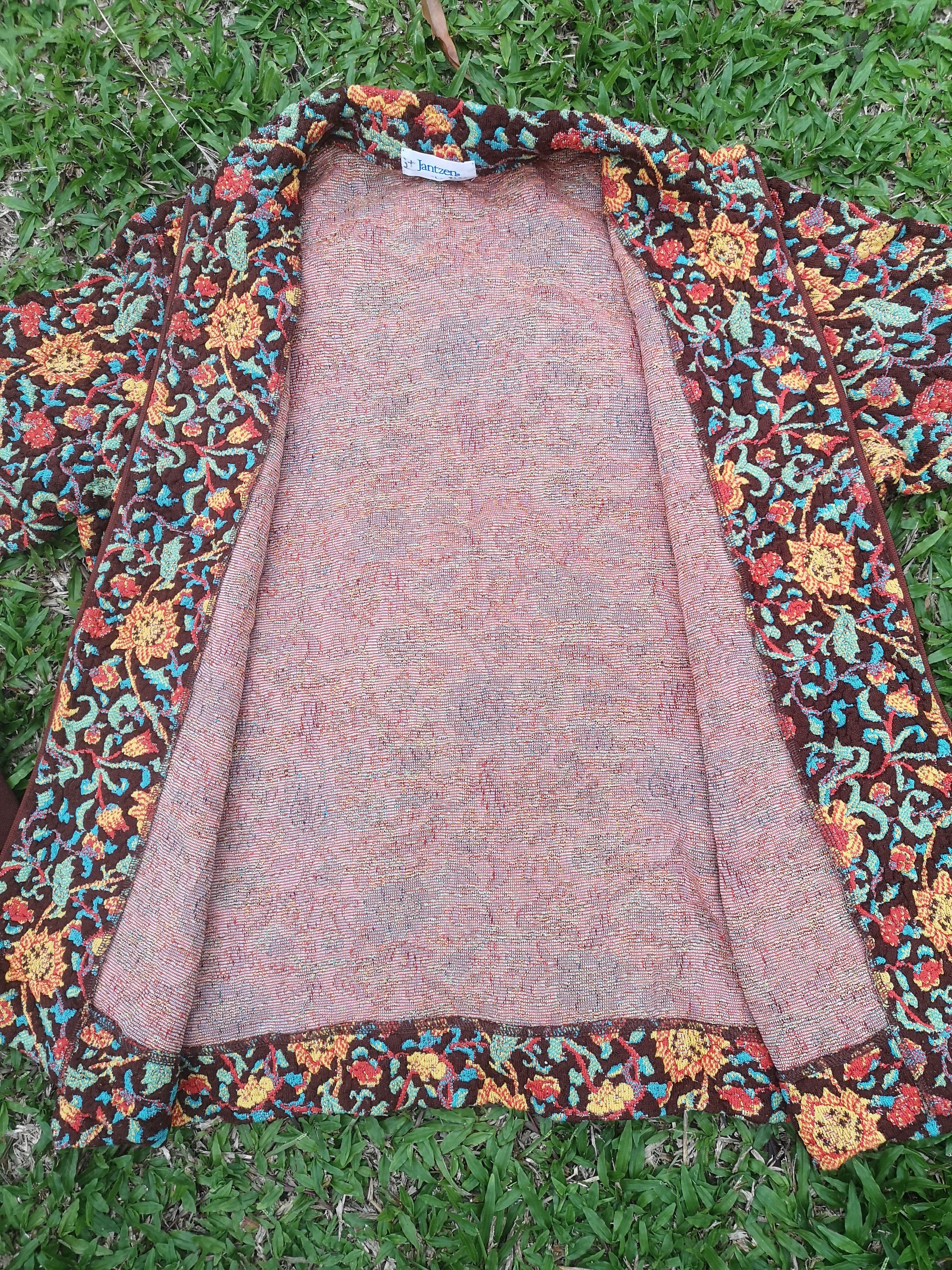 Jantzen × Vintage Jantzen Zipper Jacket flowers design Size US L / EU 52-54 / 3 - 9 Thumbnail