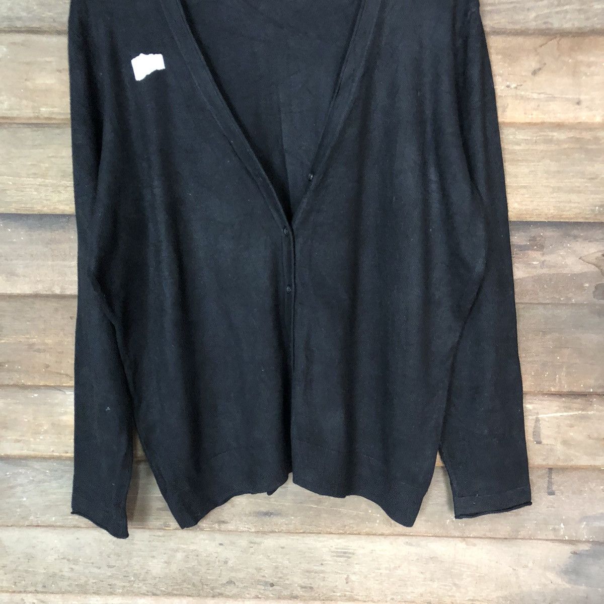 Homespun Knitwear × Japanese Brand Cleo faded plain Black knitwear Cardigan #433B Size XL / US 12-14 / IT 48-50 - 3 Thumbnail