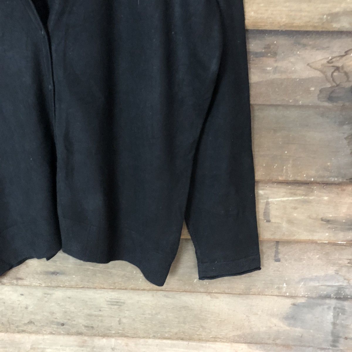 Homespun Knitwear × Japanese Brand Cleo faded plain Black knitwear Cardigan #433B Size XL / US 12-14 / IT 48-50 - 5 Thumbnail
