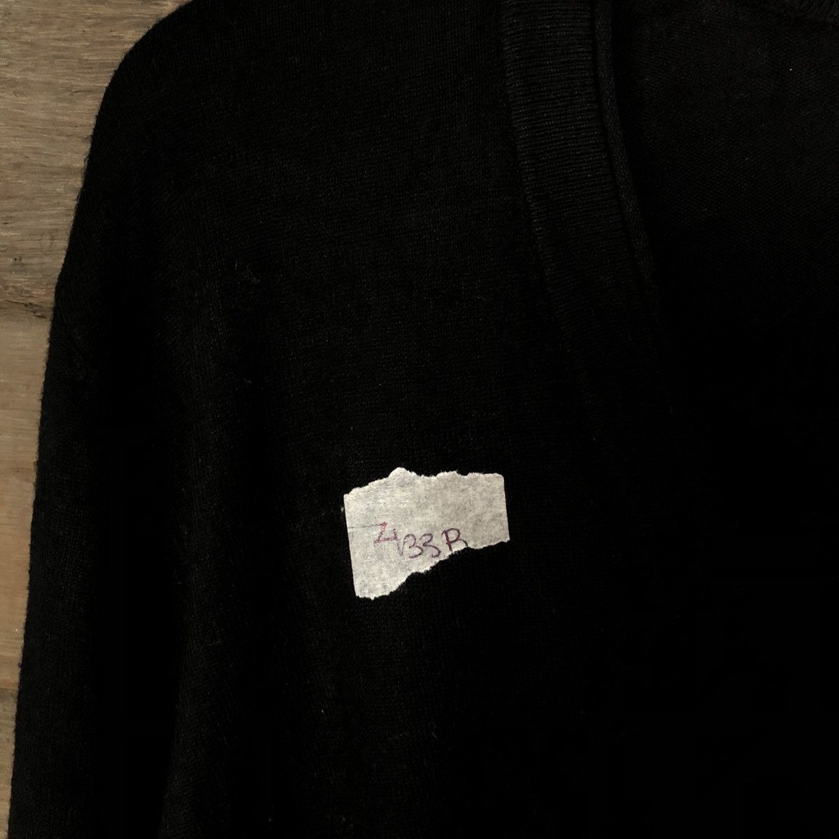 Homespun Knitwear × Japanese Brand Cleo faded plain Black knitwear Cardigan #433B Size XL / US 12-14 / IT 48-50 - 7 Thumbnail