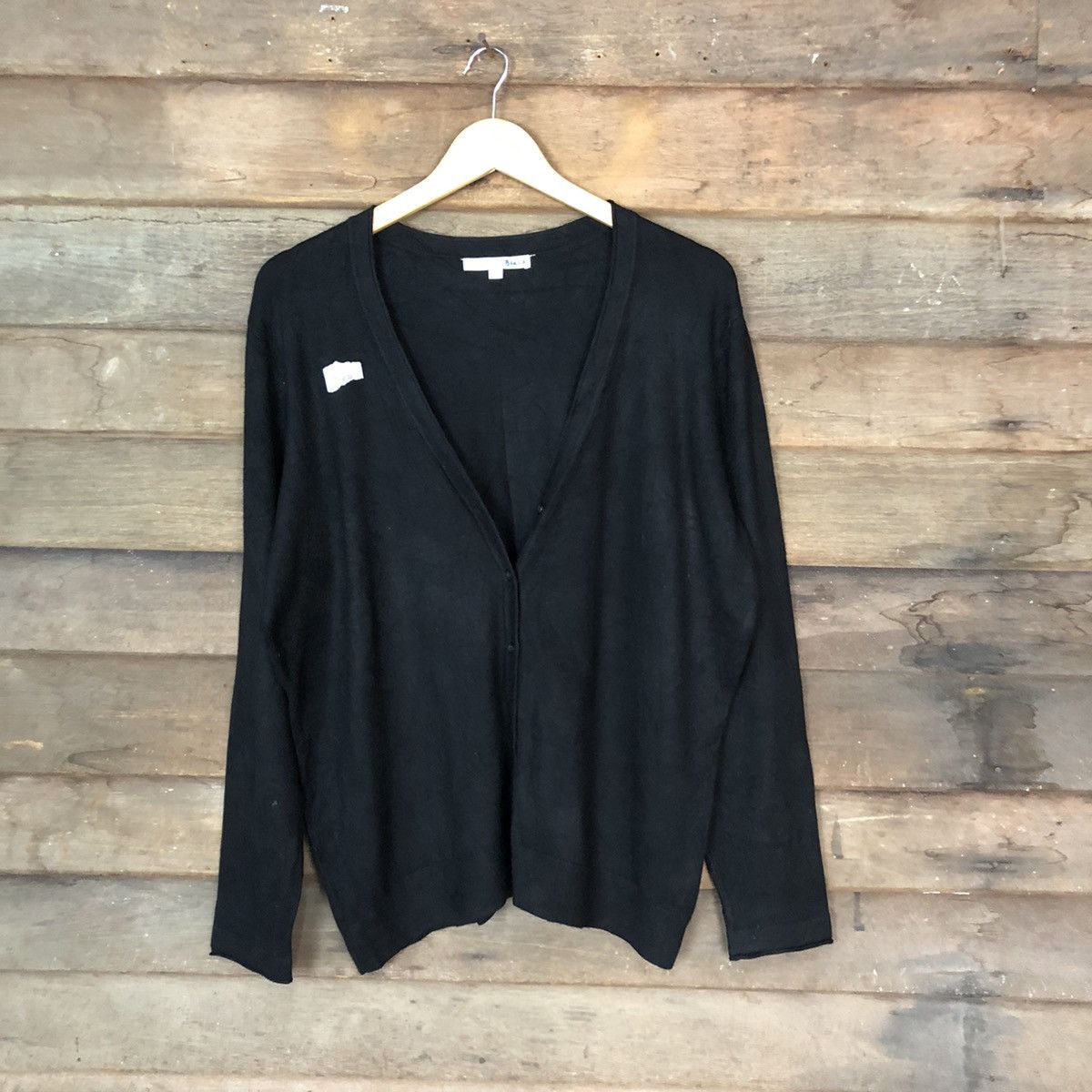 Homespun Knitwear × Japanese Brand Cleo faded plain Black knitwear Cardigan #433B Size XL / US 12-14 / IT 48-50 - 1 Thumbnail