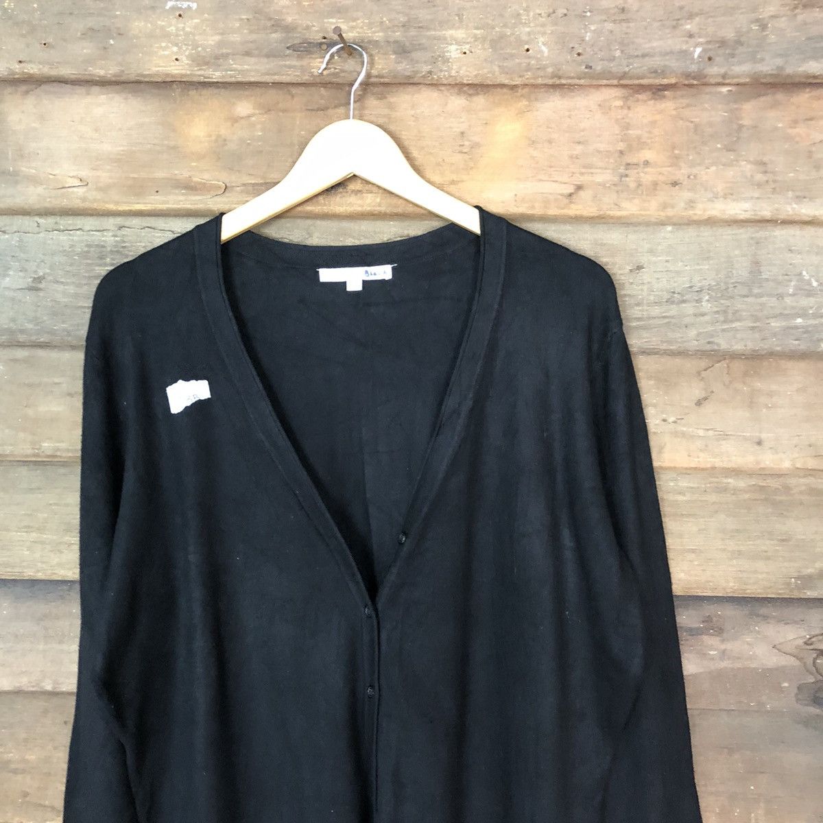 Homespun Knitwear × Japanese Brand Cleo faded plain Black knitwear Cardigan #433B Size XL / US 12-14 / IT 48-50 - 2 Thumbnail