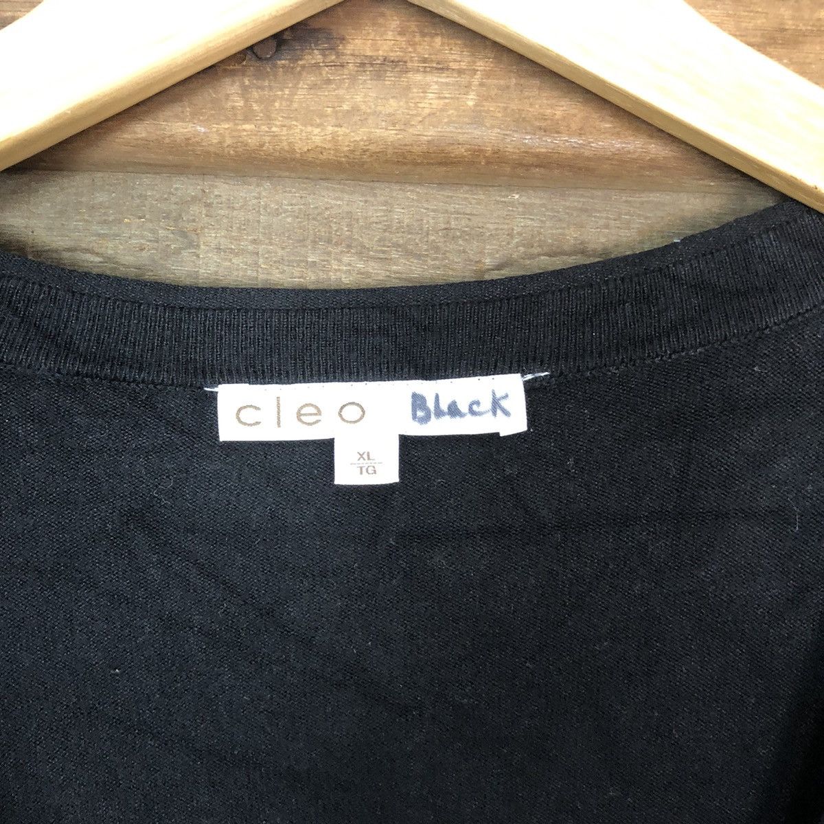 Homespun Knitwear × Japanese Brand Cleo faded plain Black knitwear Cardigan #433B Size XL / US 12-14 / IT 48-50 - 6 Thumbnail