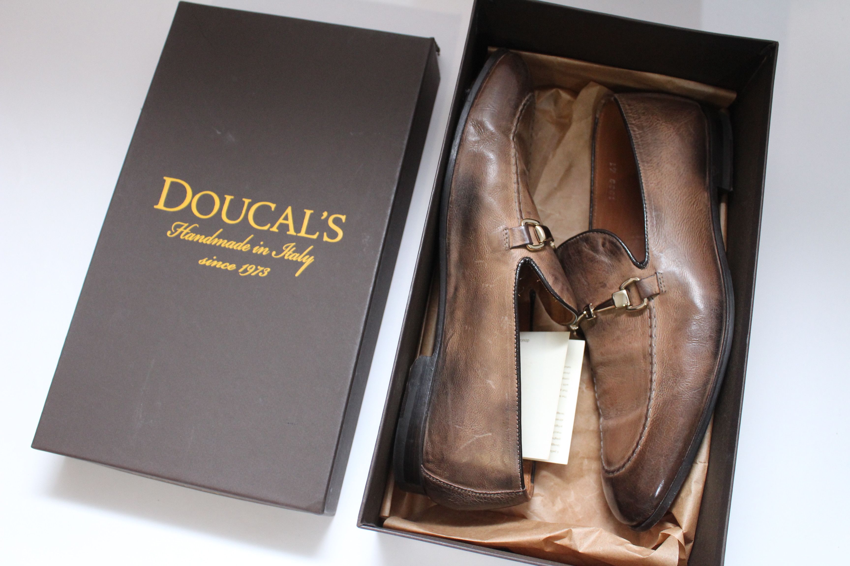 image of Doucals Panarea Loafers Shoes Mens Size 41 Made In Italy in Brown