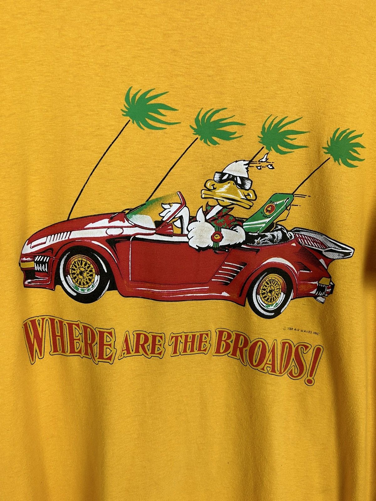 Vintage 80s Vintage 1988 Cool Duck "Where are the broads!" T-Shirt Size US XL / EU 56 / 4 - 2 Thumbnail