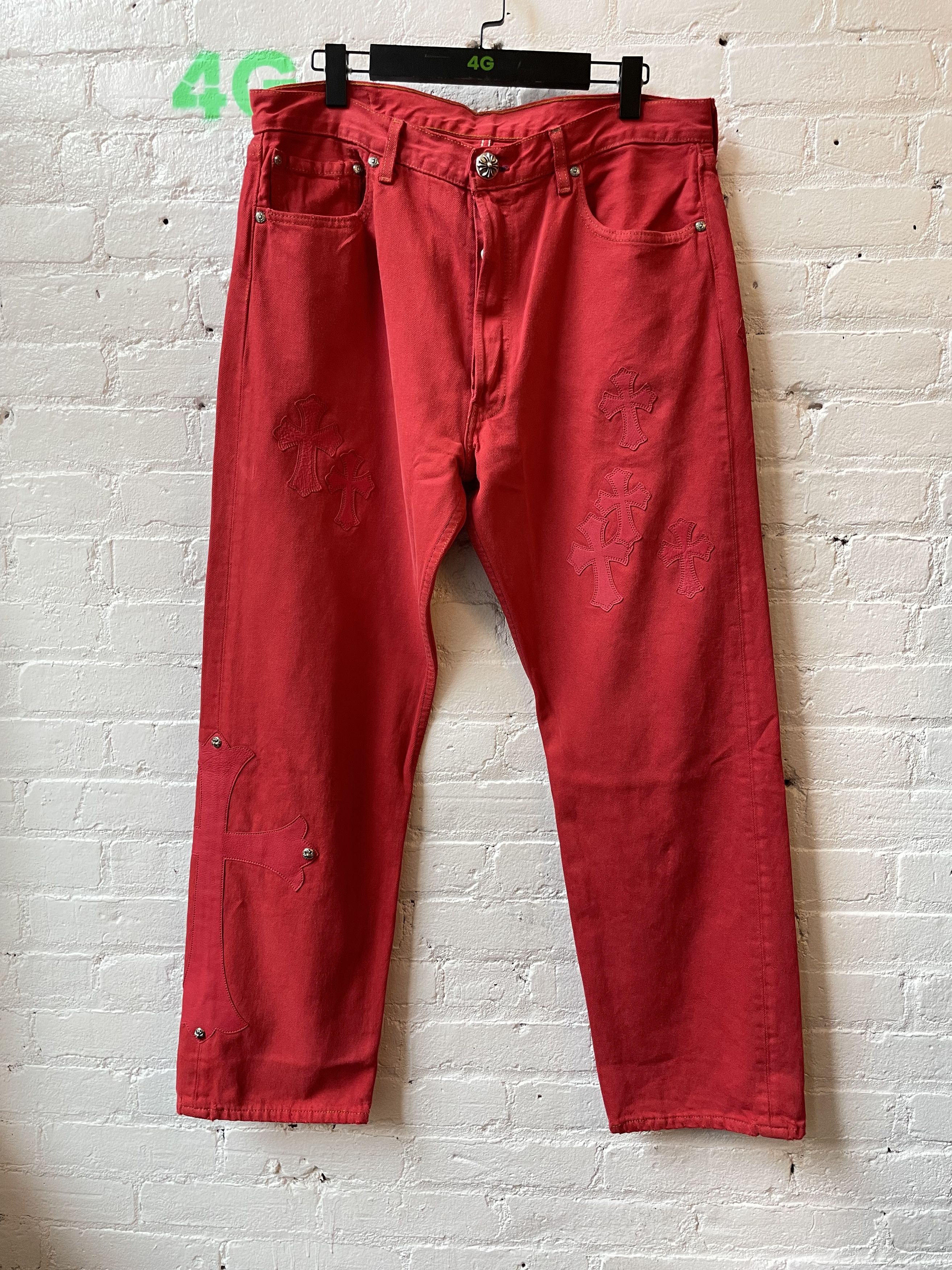 Chrome Hearts CHROME HEARTS RED CROSS JEANS PARIS EXCLUSIVE 1/30 | Grailed