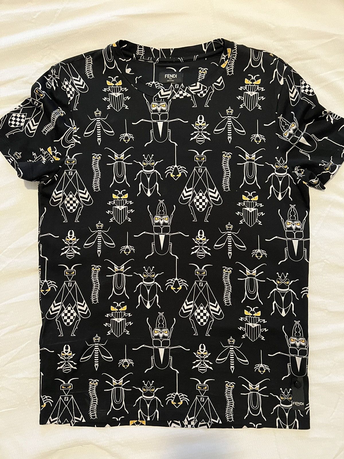 image of Fendi Bugs Tee in Black, Men's (Size Small)