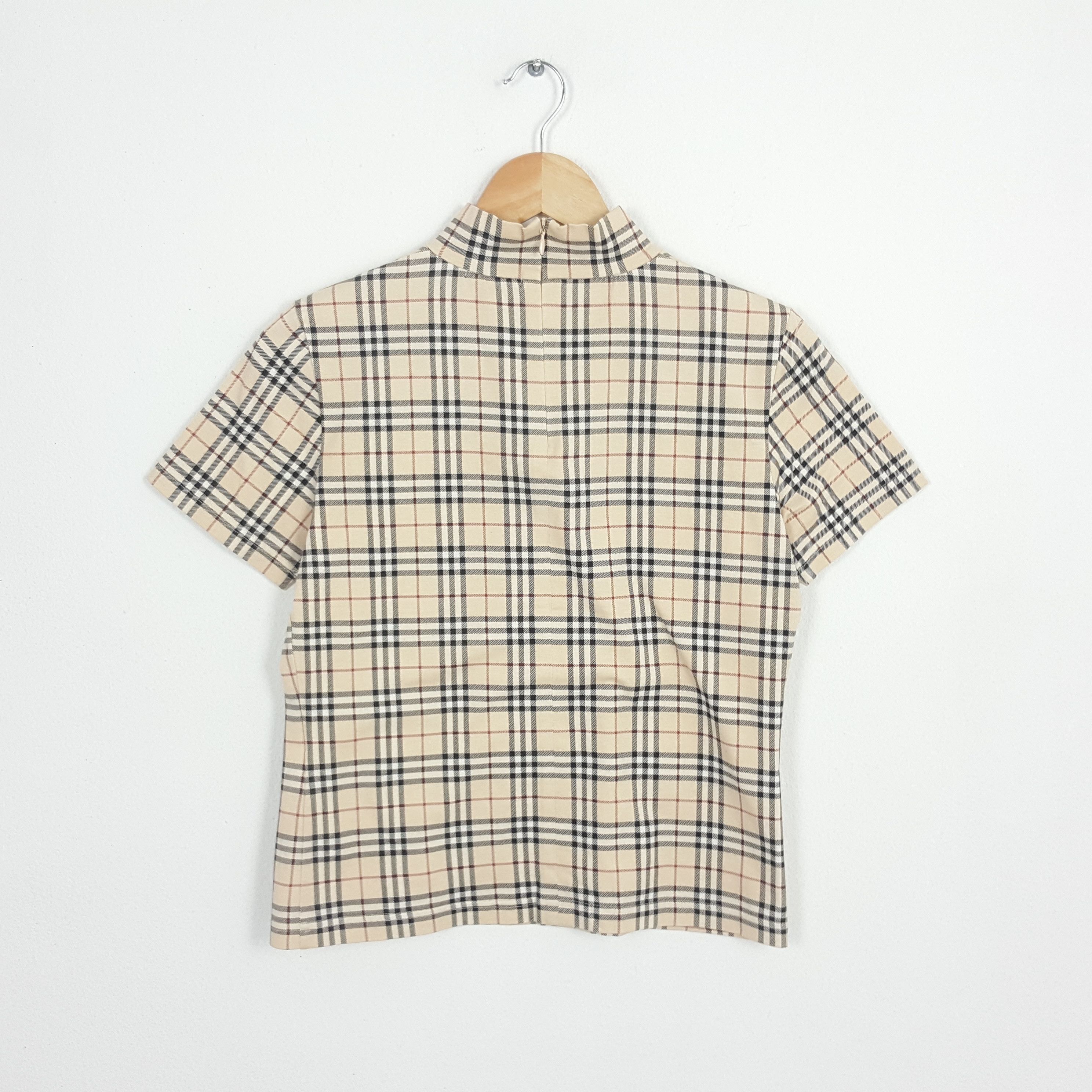 Burberry × Vintage Vintage BURBERRY LONDON Nova Check T-Shirt Size S / US 4 / IT 40 - 3 Thumbnail
