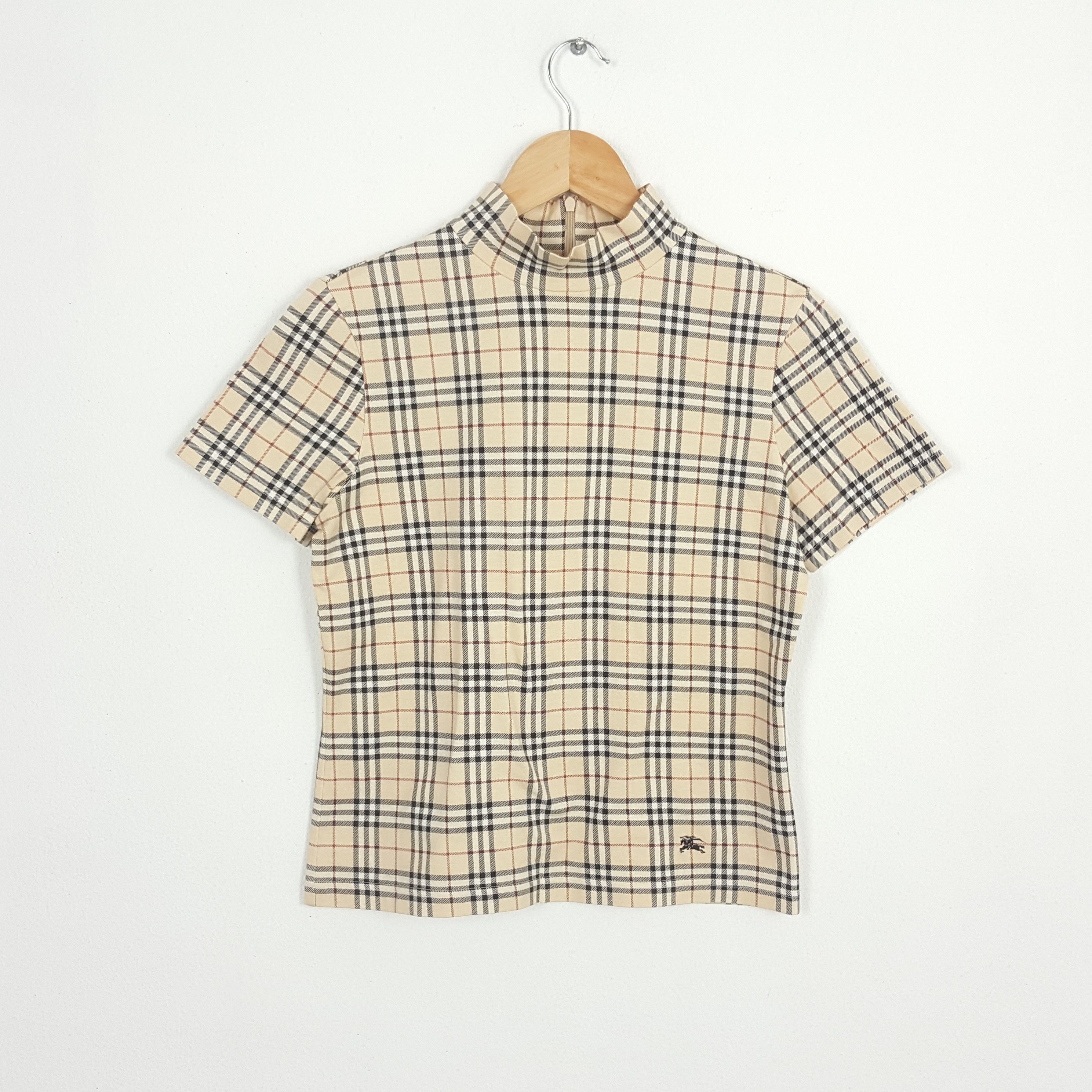 Burberry × Vintage Vintage BURBERRY LONDON Nova Check T-Shirt Size S / US 4 / IT 40 - 1 Thumbnail
