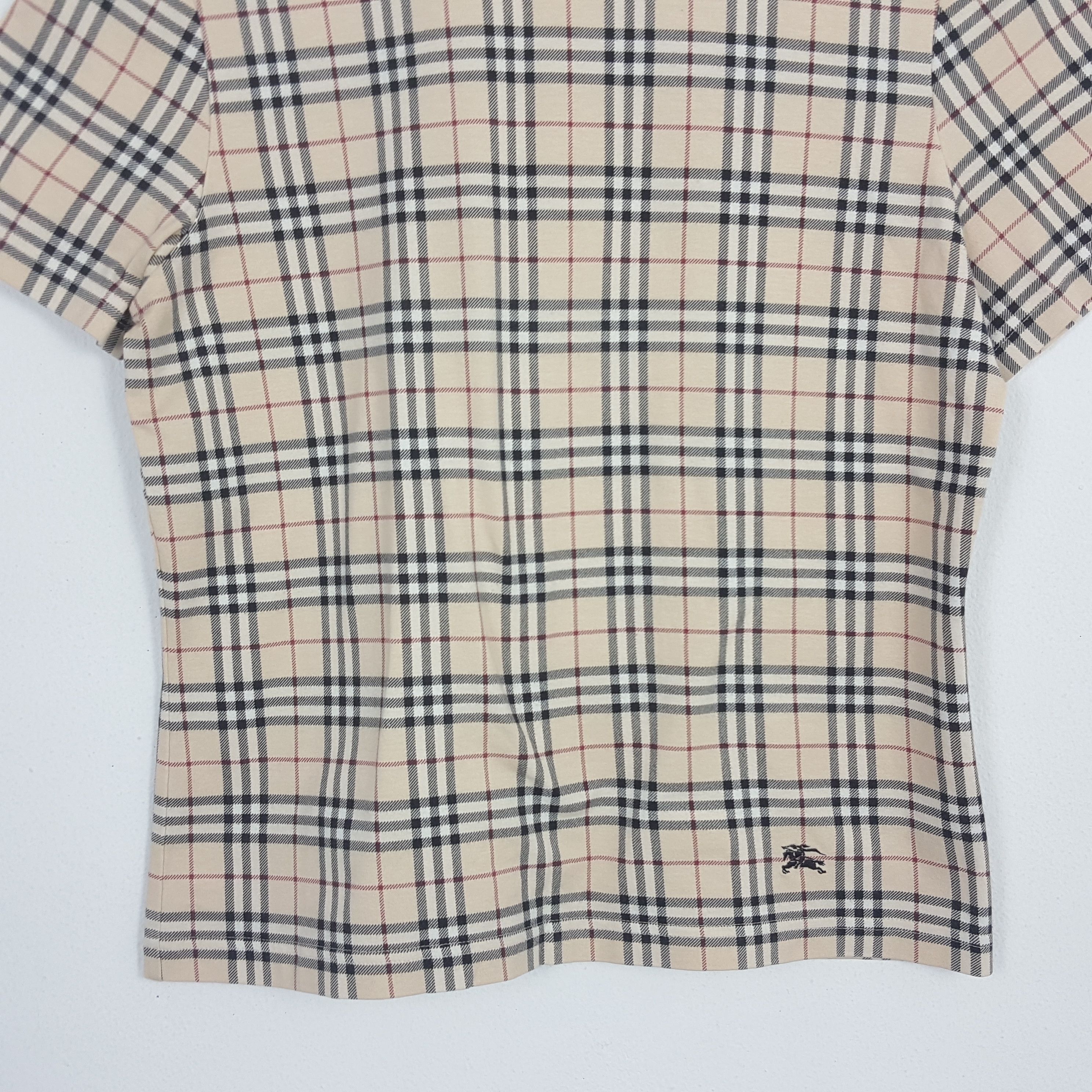 Burberry × Vintage Vintage BURBERRY LONDON Nova Check T-Shirt Size S / US 4 / IT 40 - 2 Thumbnail