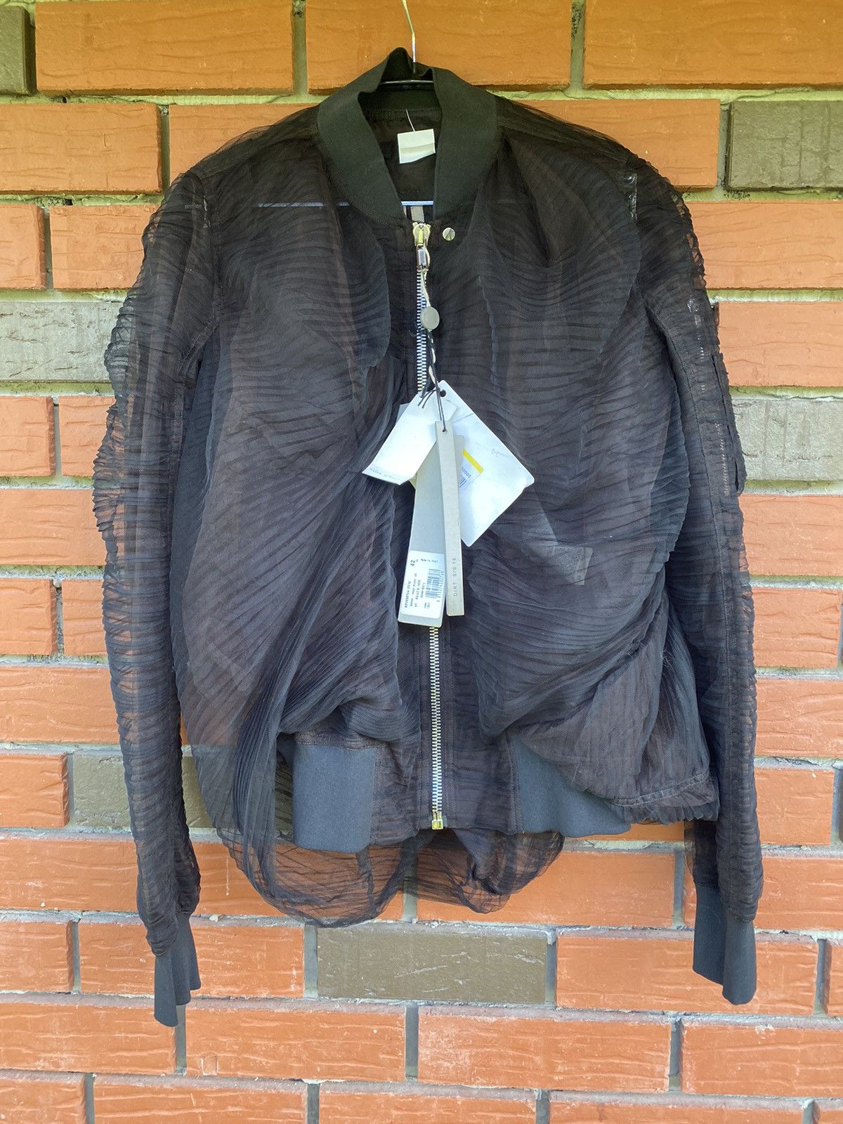 Rick Owens S/S 18 silk bomber jacket - swoop bomber jacket