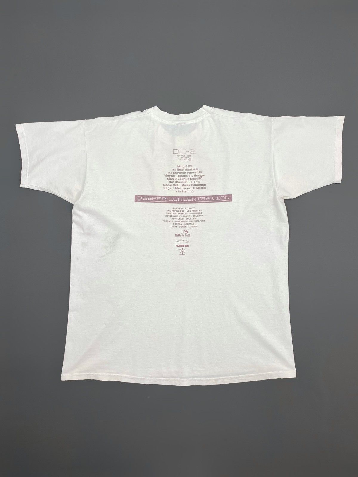 Band Tees 1999 Vintage Deeper Concentration Electronic Hip Hop Tee Size US XL / EU 56 / 4 - 8 Thumbnail