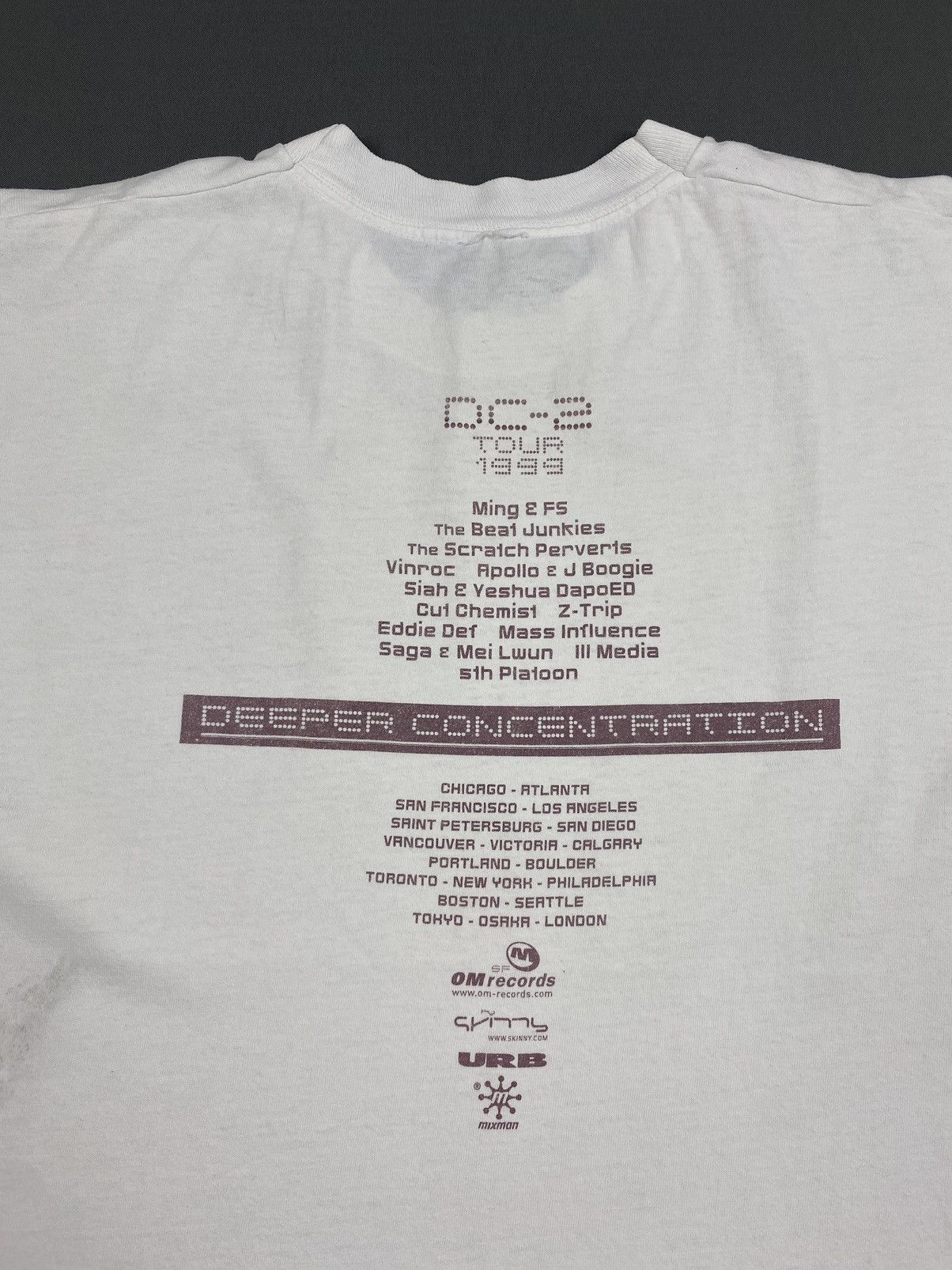 Band Tees 1999 Vintage Deeper Concentration Electronic Hip Hop Tee Size US XL / EU 56 / 4 - 9 Thumbnail
