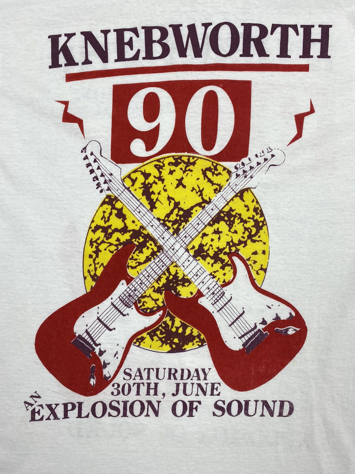 Band Tees 1990 Vintage Explosion of Sound Knebworth Fest Cut Off Tee Size US M / EU 48-50 / 2 - 4 Thumbnail