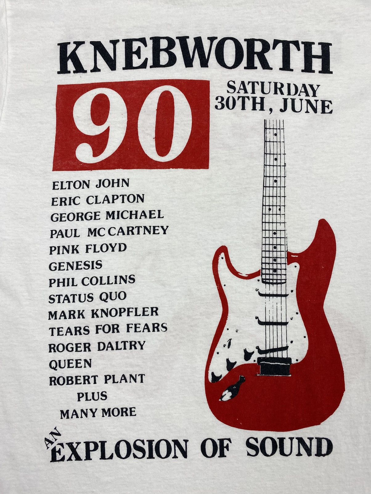 Band Tees 1990 Vintage Explosion of Sound Knebworth Fest Cut Off Tee Size US M / EU 48-50 / 2 - 7 Thumbnail