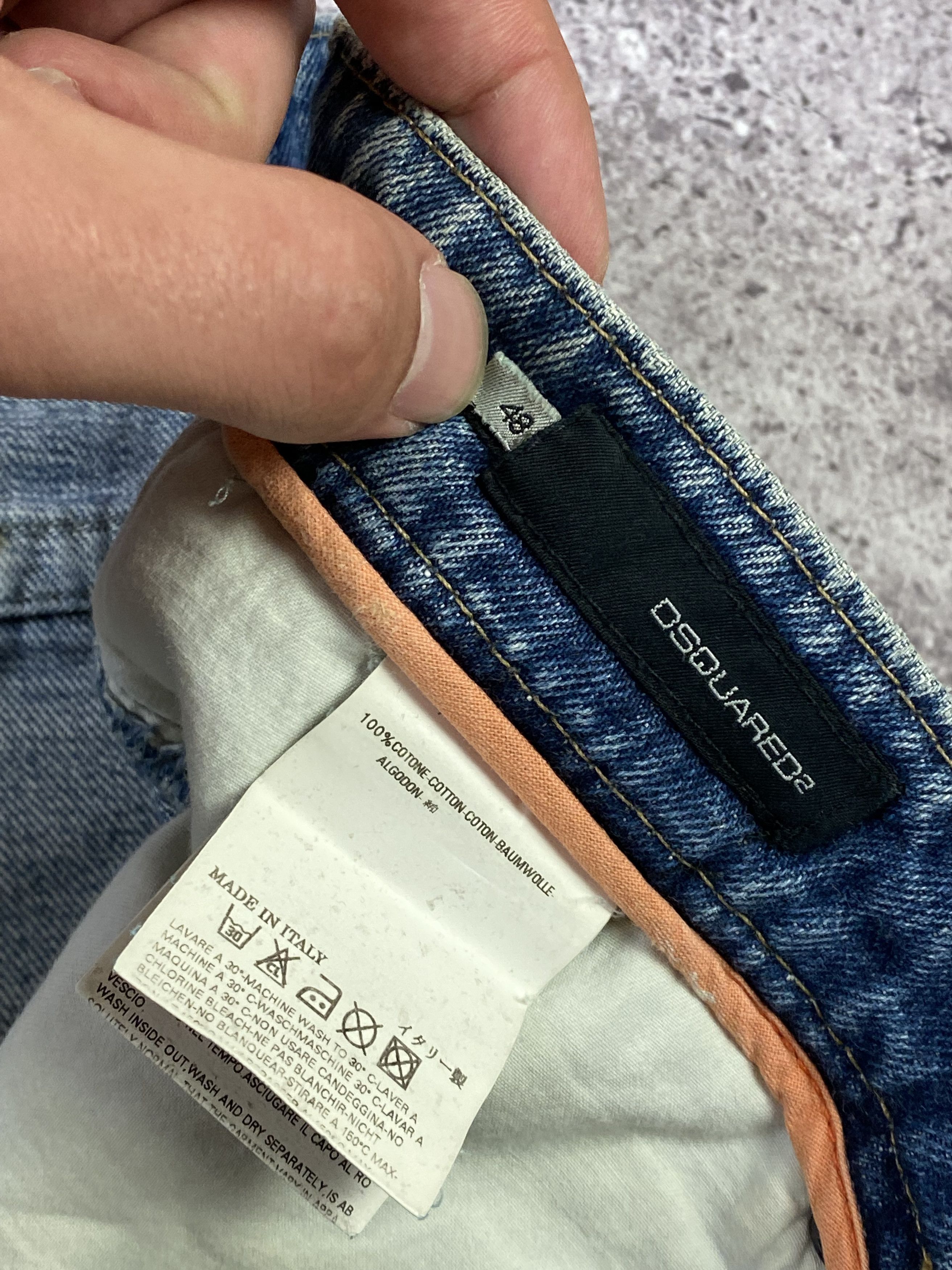 Dsquared2 × Vintage Dsquared2 Embroidered Cross Blue Jeans Distressed Shorts Size US 32 / EU 48 - 6 Thumbnail