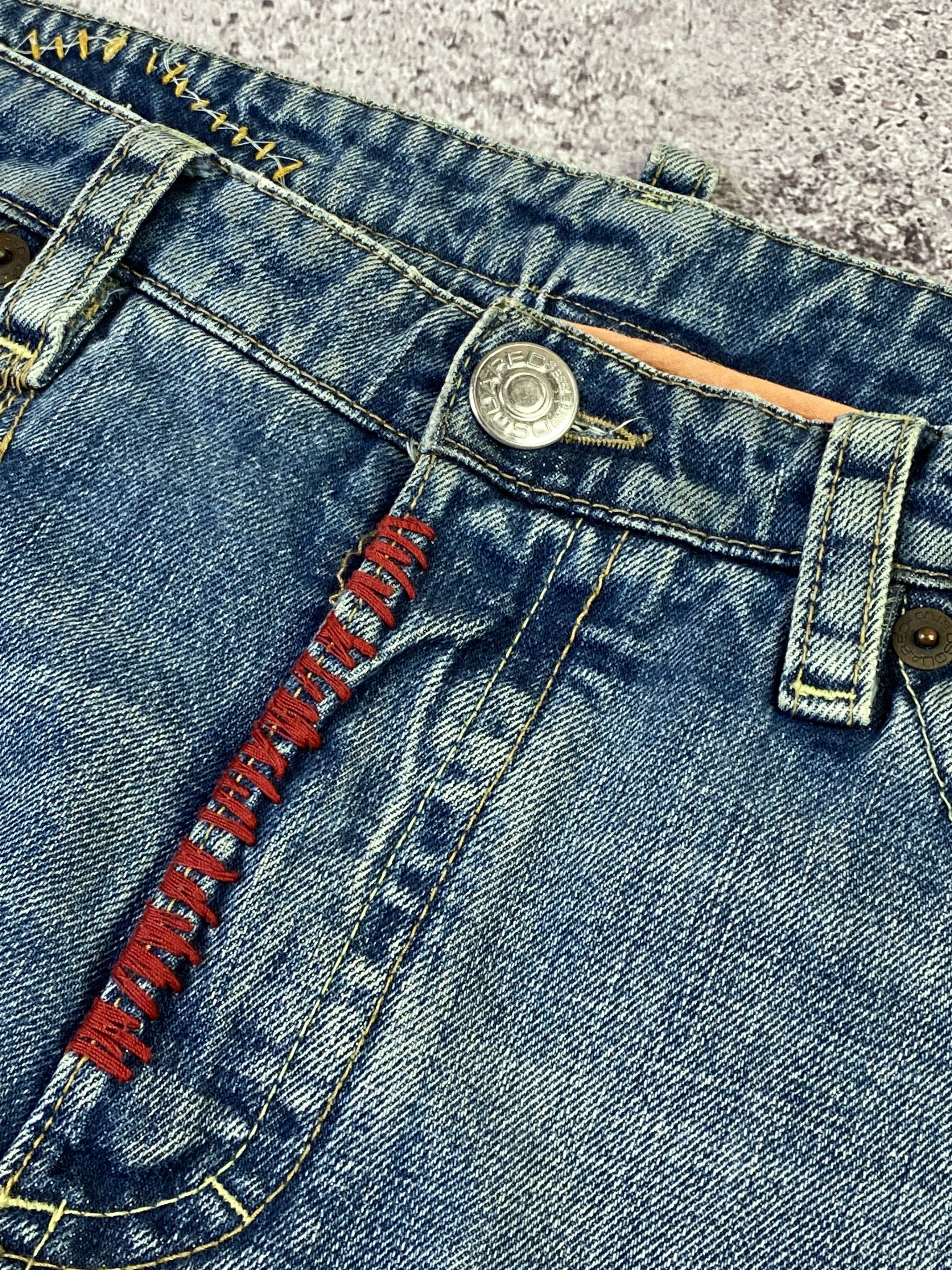 Dsquared2 × Vintage Dsquared2 Embroidered Cross Blue Jeans Distressed Shorts Size US 32 / EU 48 - 4 Thumbnail