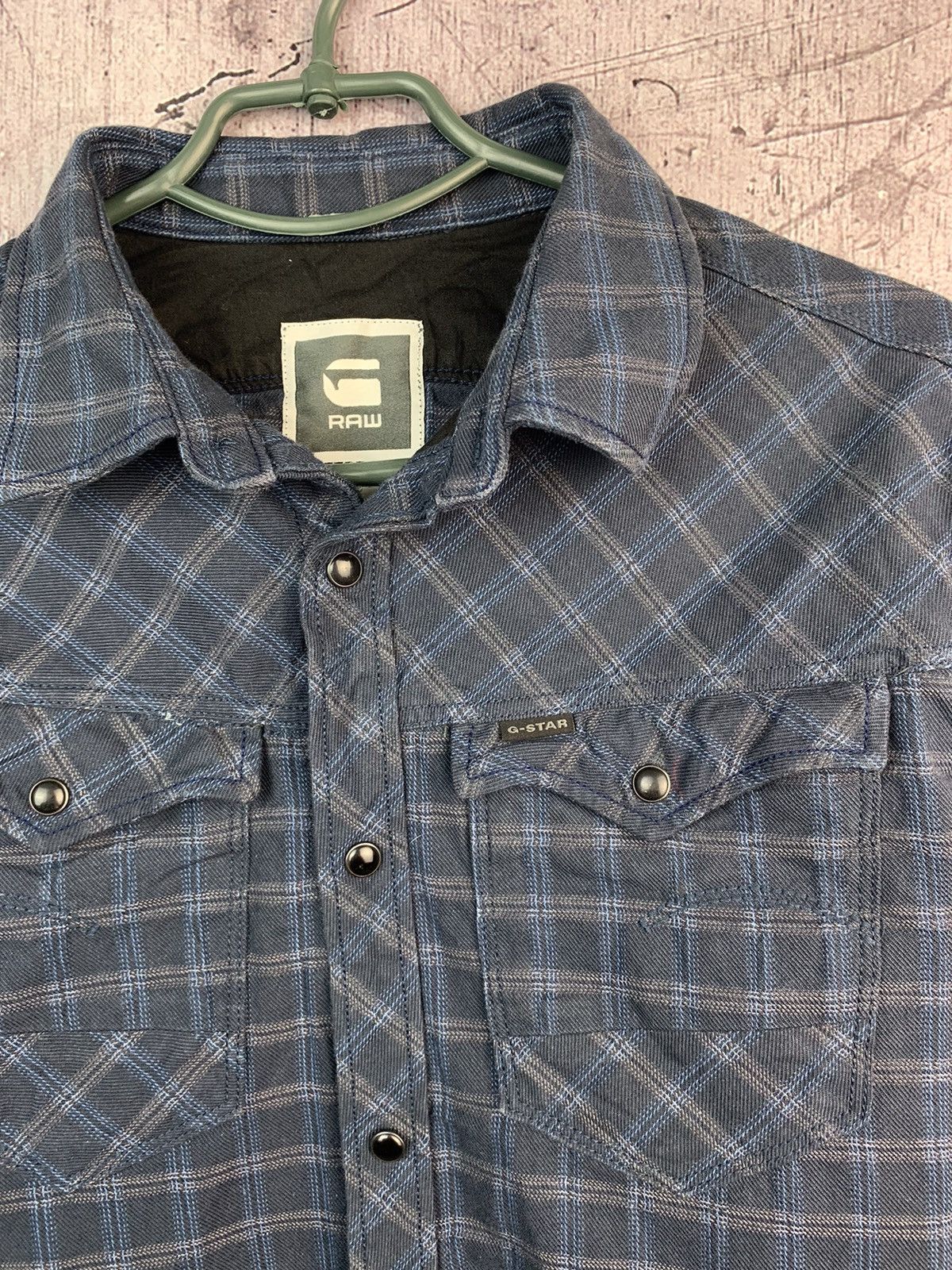 Flannel × G-Star G-Star Raw Mens Flannel Plaid Shirt Size US L / EU 52-54 / 3 - 4 Thumbnail
