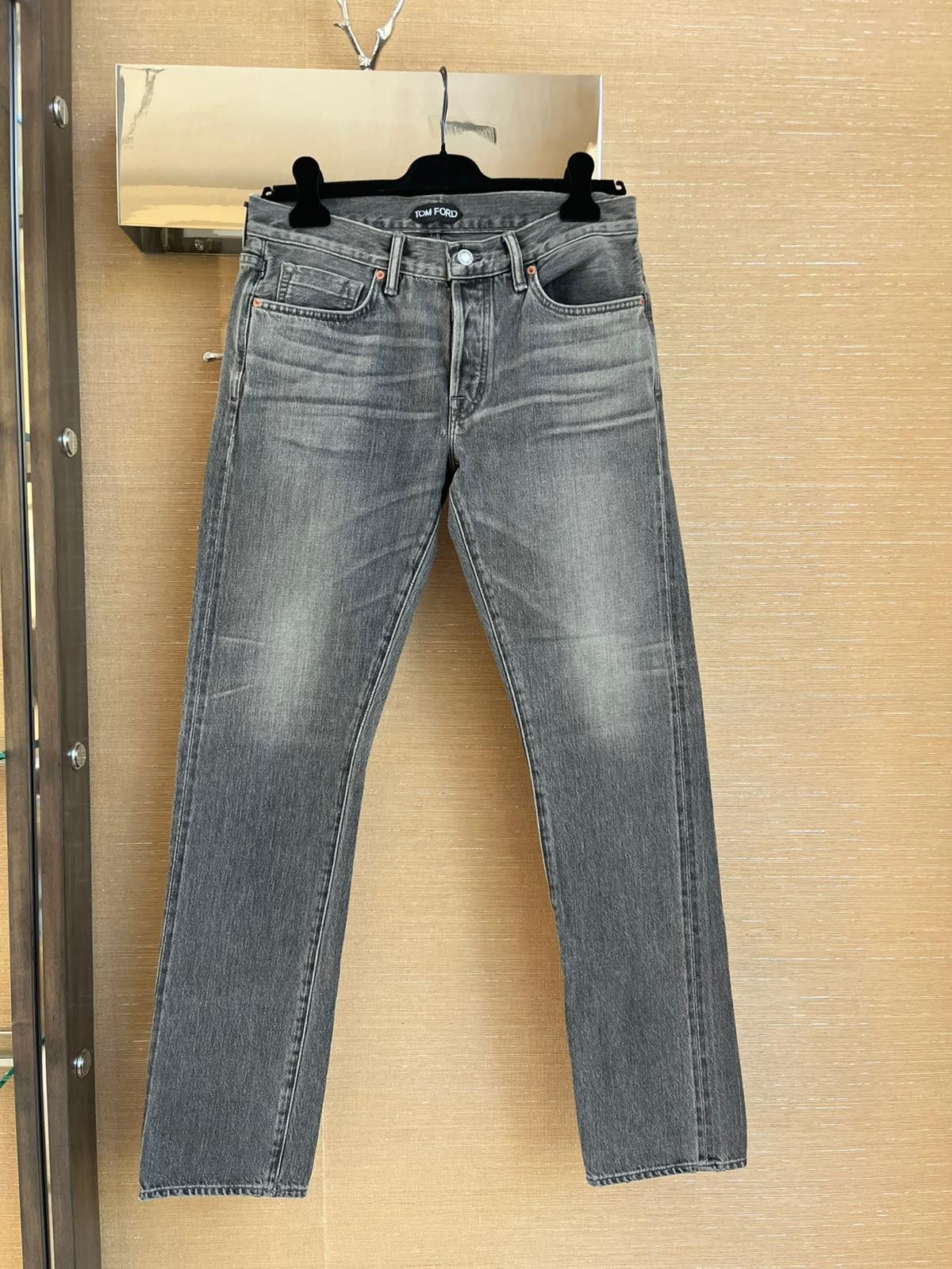 image of Tom Ford Straight Fit Denim In Washed Black, Men's (Size 32)
