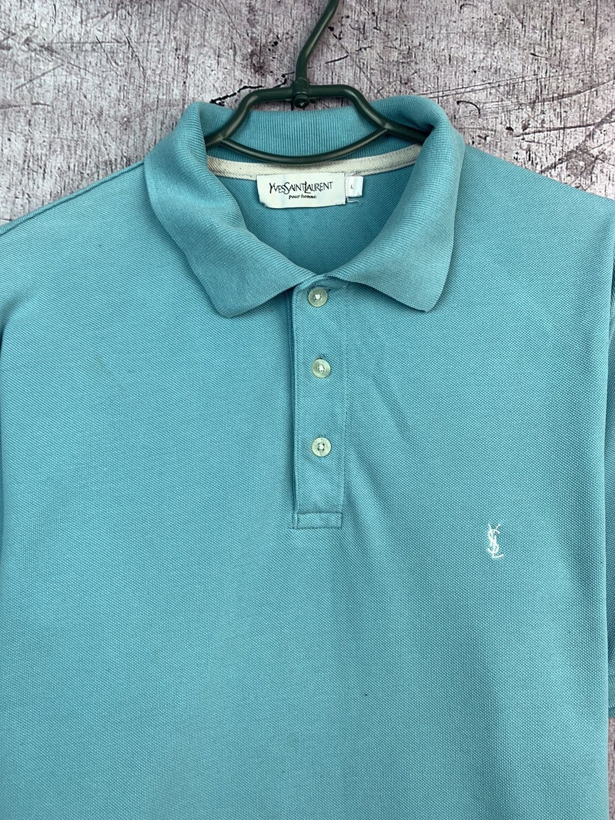 Vintage × Yves Saint Laurent Vintage Yves Saint Laurent Polo Shirt Size US L / EU 52-54 / 3 - 3 Thumbnail