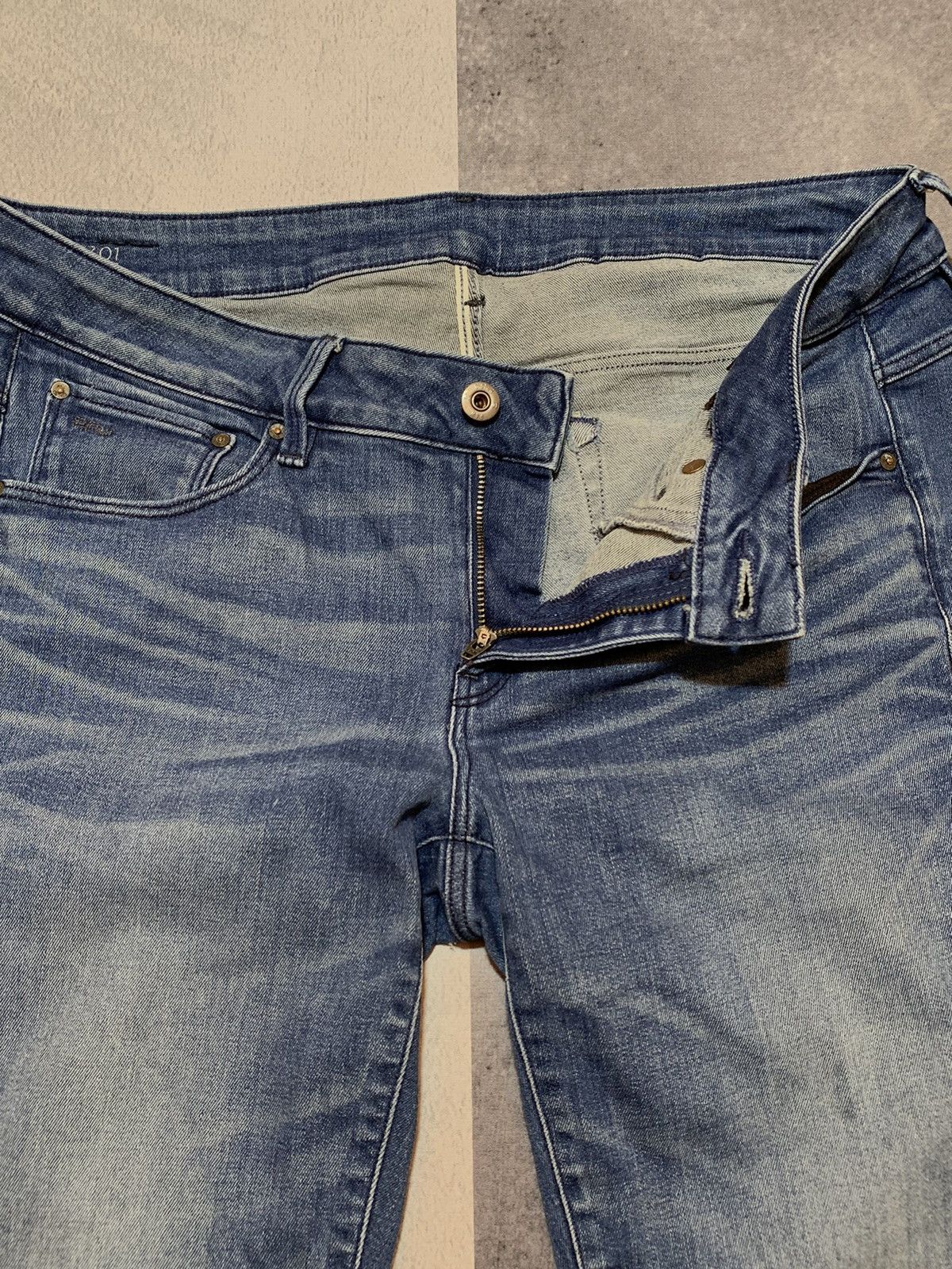 G-Star × Vintage Vintage G-star RAW low rise flared denim pants faded size 29 Size 29" - 3 Thumbnail
