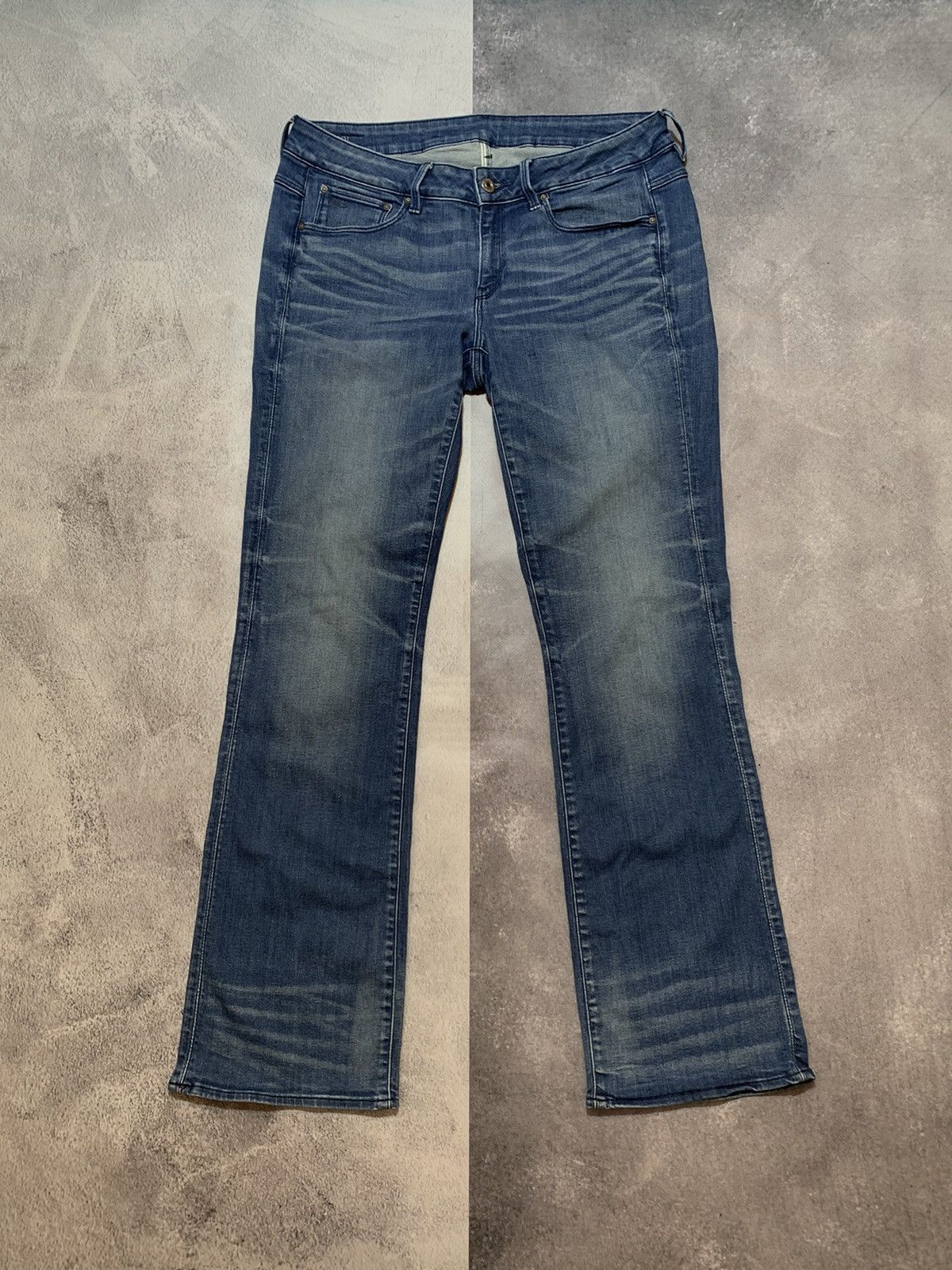G-Star × Vintage Vintage G-star RAW low rise flared denim pants faded size 29 Size 29" - 1 Thumbnail