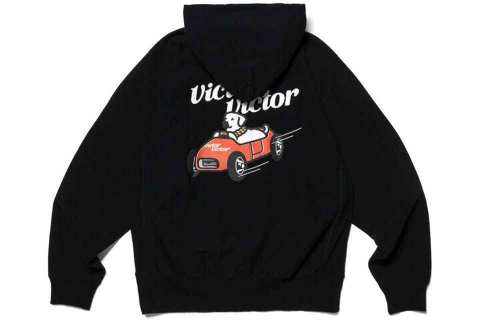 image of Human Made X Victor Victor Hoodie in Black, Men's (Size XL)