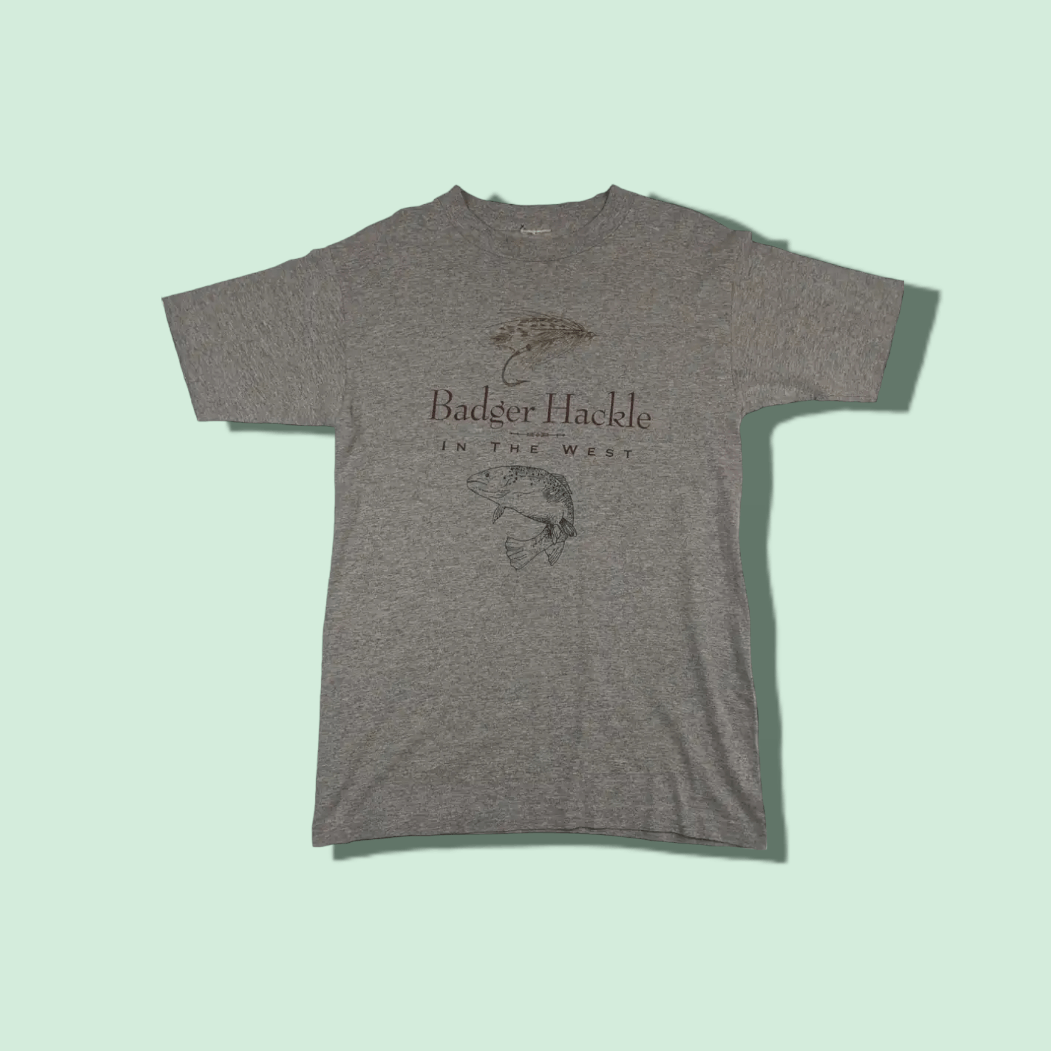 Vintage Vintage 90's BADGER HACKLE Fishing Single Stitches T-Shirt Size US M / EU 48-50 / 2 - 1 Thumbnail