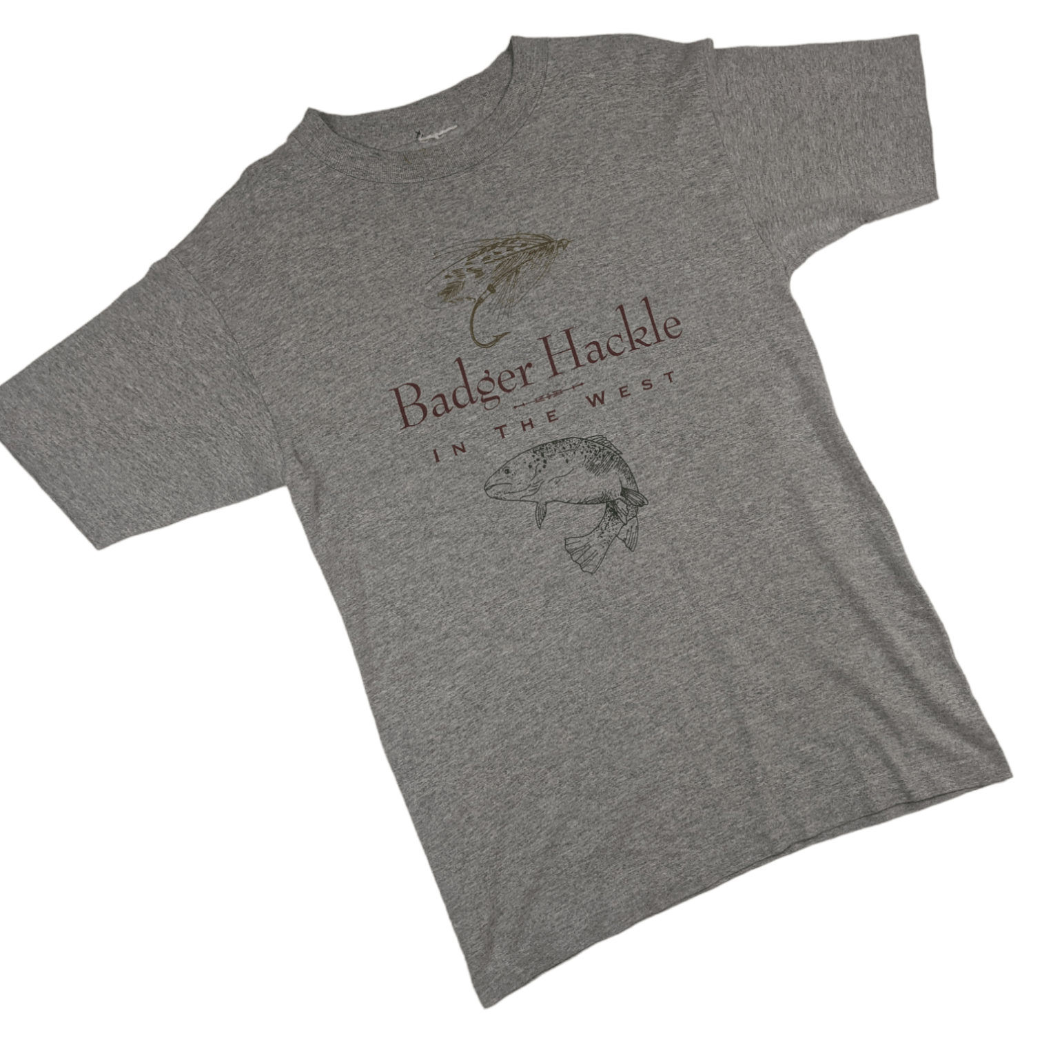 Vintage Vintage 90's BADGER HACKLE Fishing Single Stitches T-Shirt Size US M / EU 48-50 / 2 - 3 Thumbnail