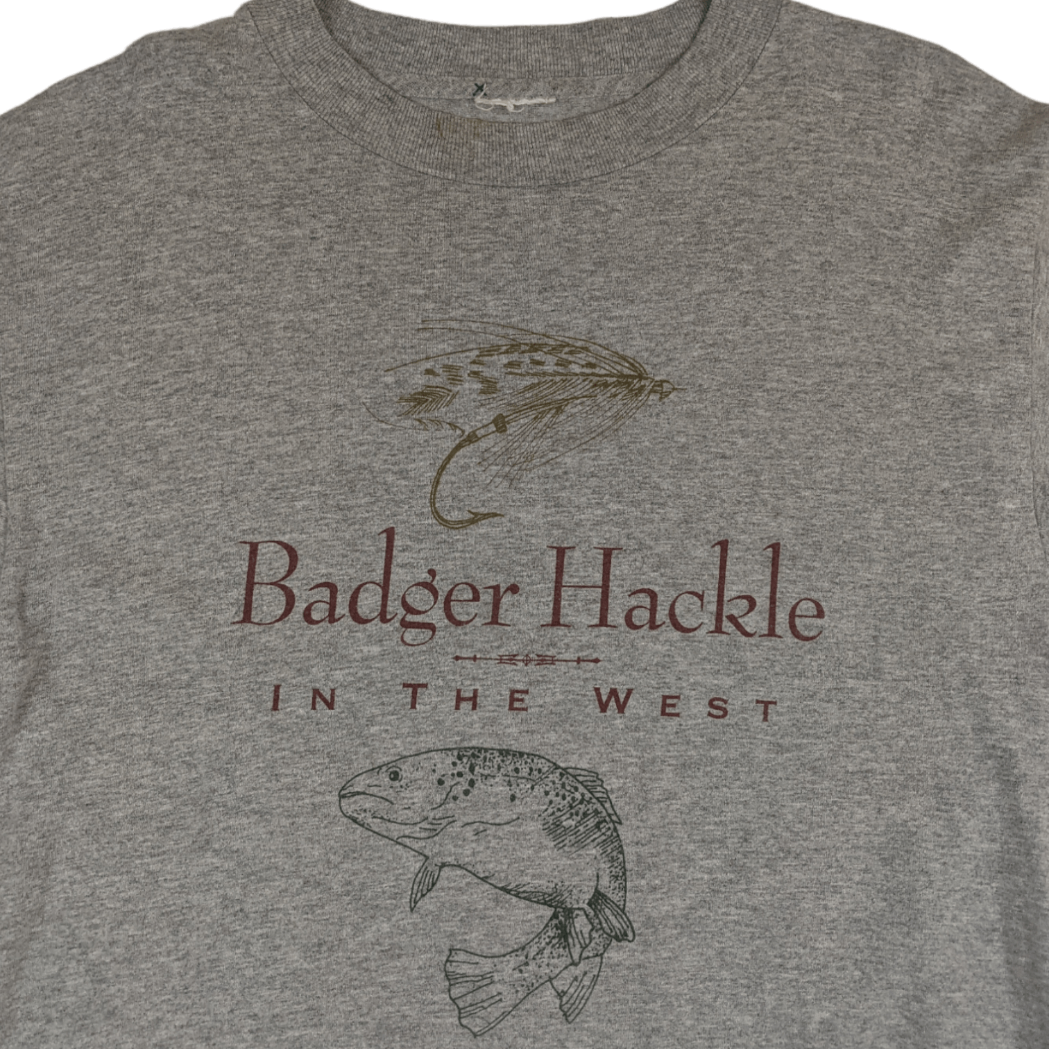 Vintage Vintage 90's BADGER HACKLE Fishing Single Stitches T-Shirt Size US M / EU 48-50 / 2 - 4 Thumbnail